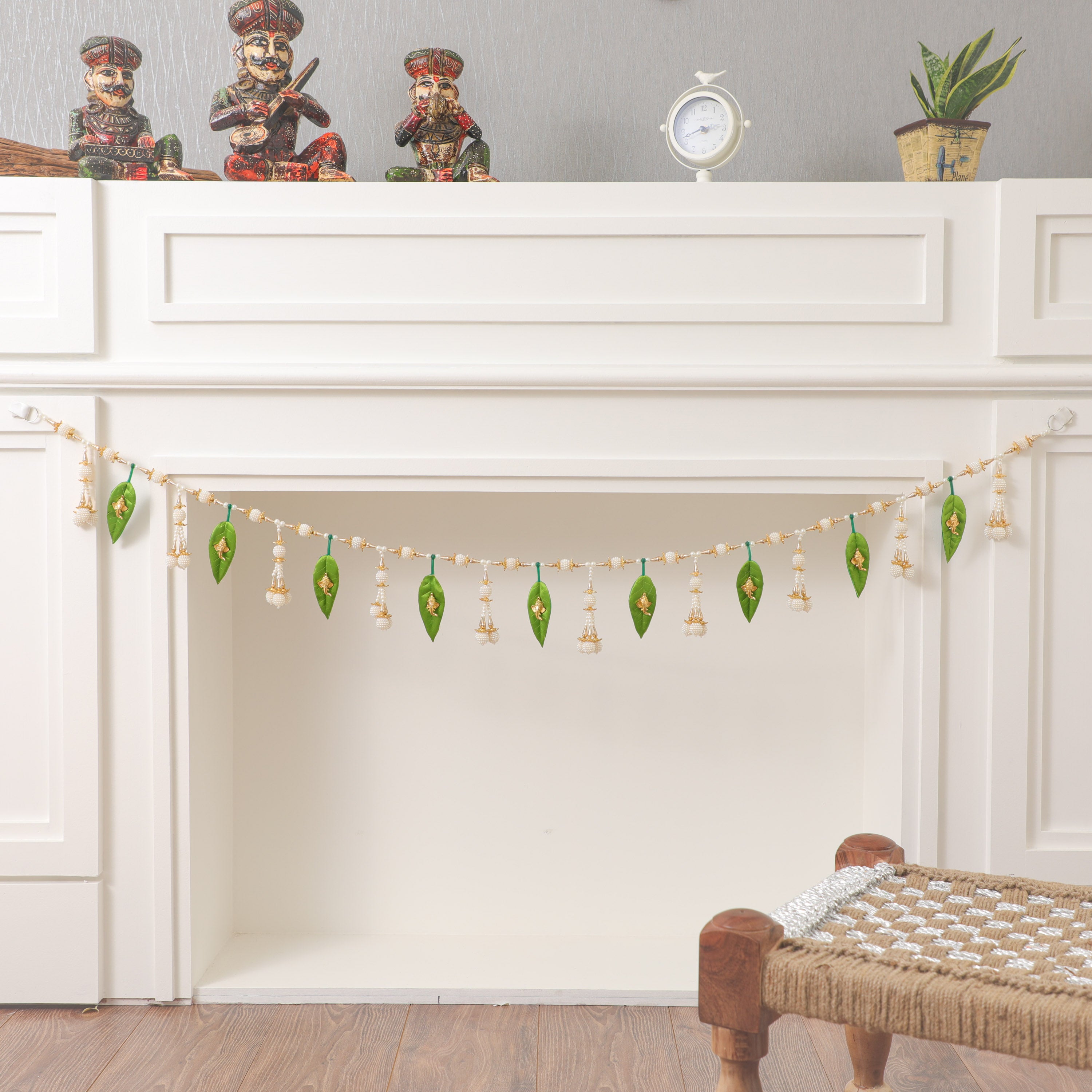 Mango Leaf Pearl Ganesha Toran