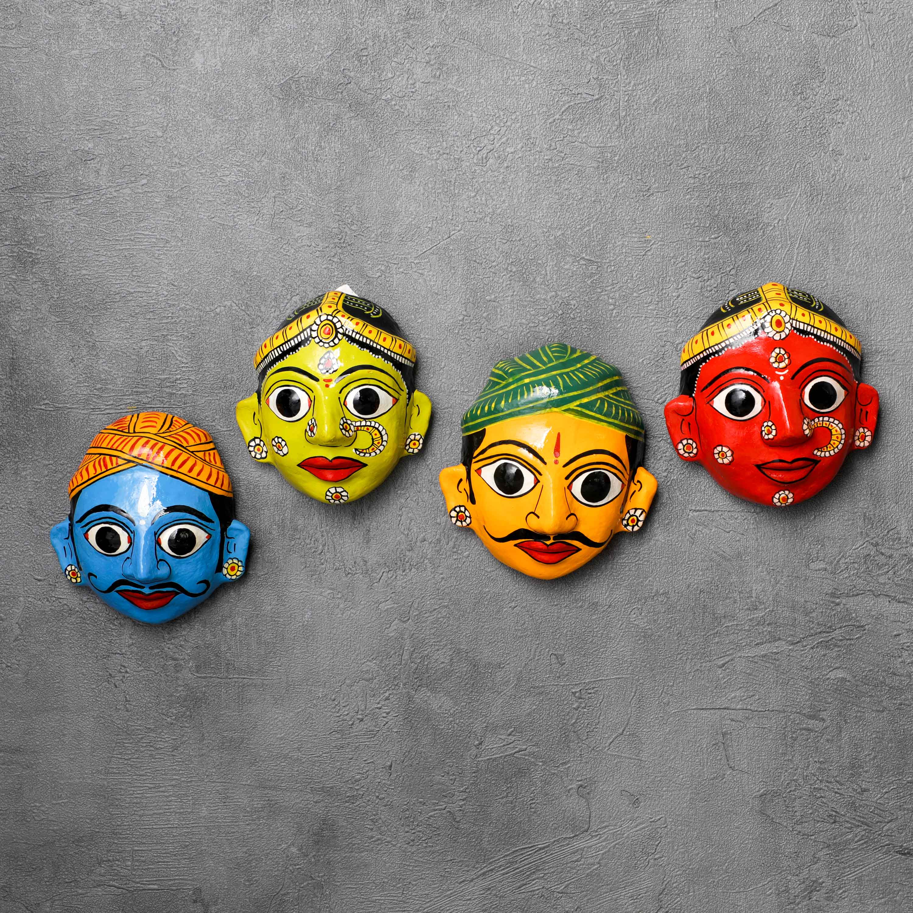 Rural Couple Cheriyal Mask for Home/Office Décor online in the USA