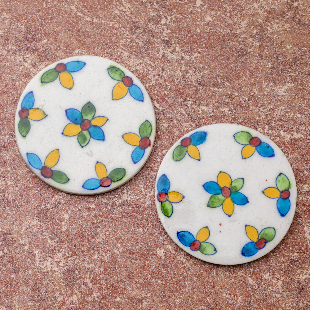 White Ceramic Coasters for Table Decor in the USA
