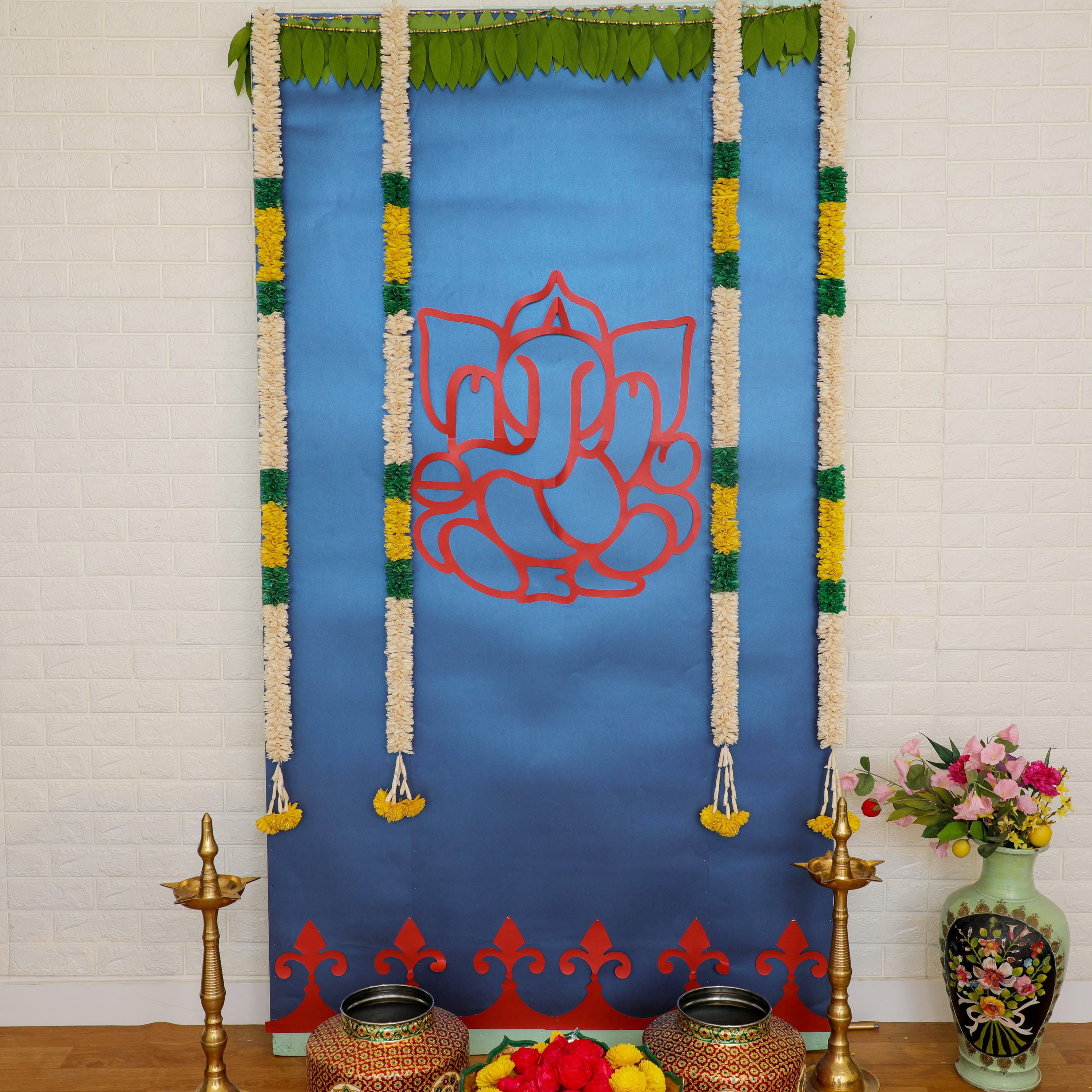 Ganesha Backdrop Kit for Indian Pooja Rituals online