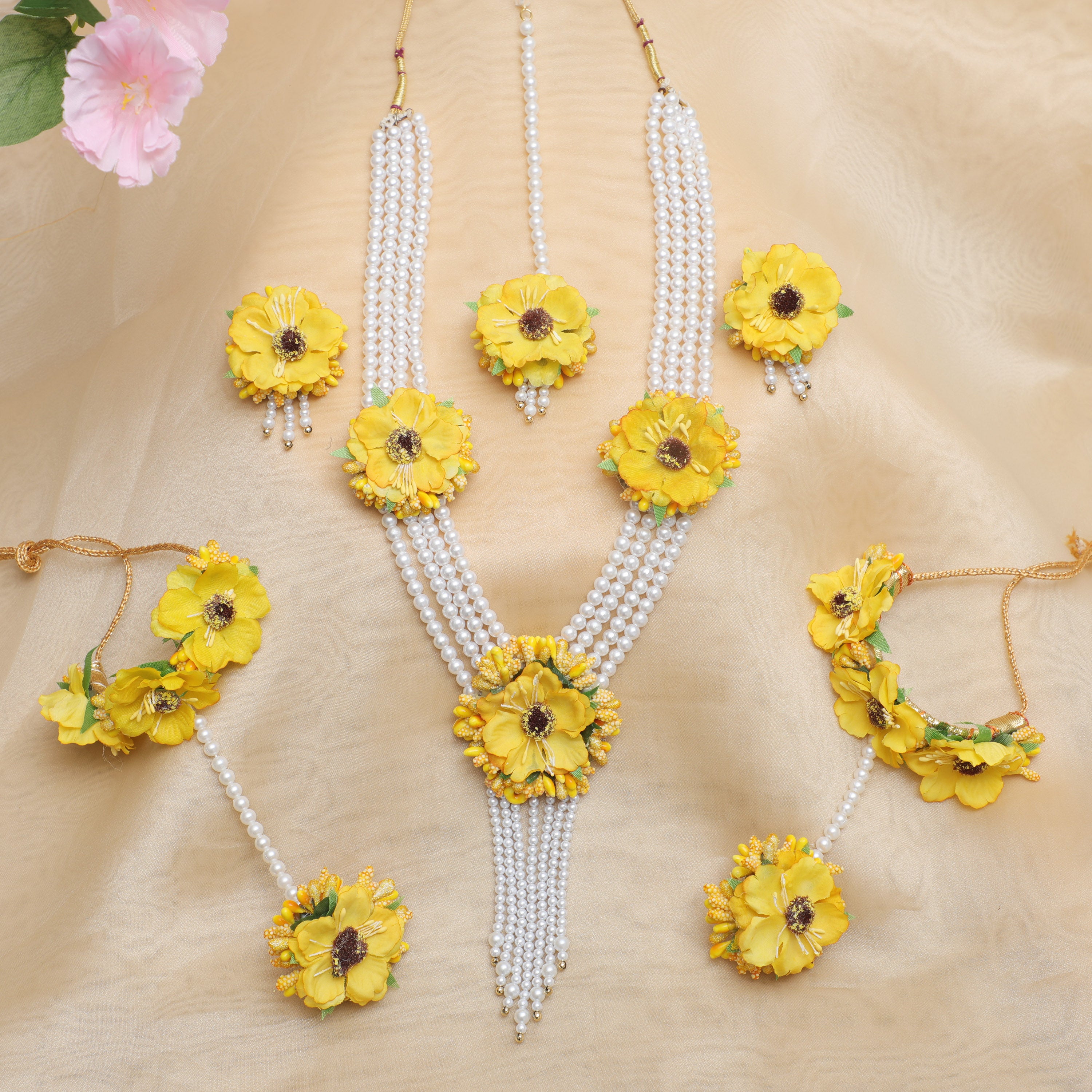 Bahubali Flower Jewellery Price Haldi Wedding Flowers Into Jewelry