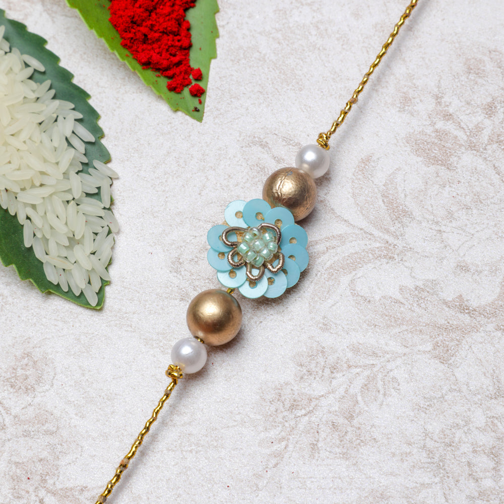 Designer Turquoise Rakhis for Brother