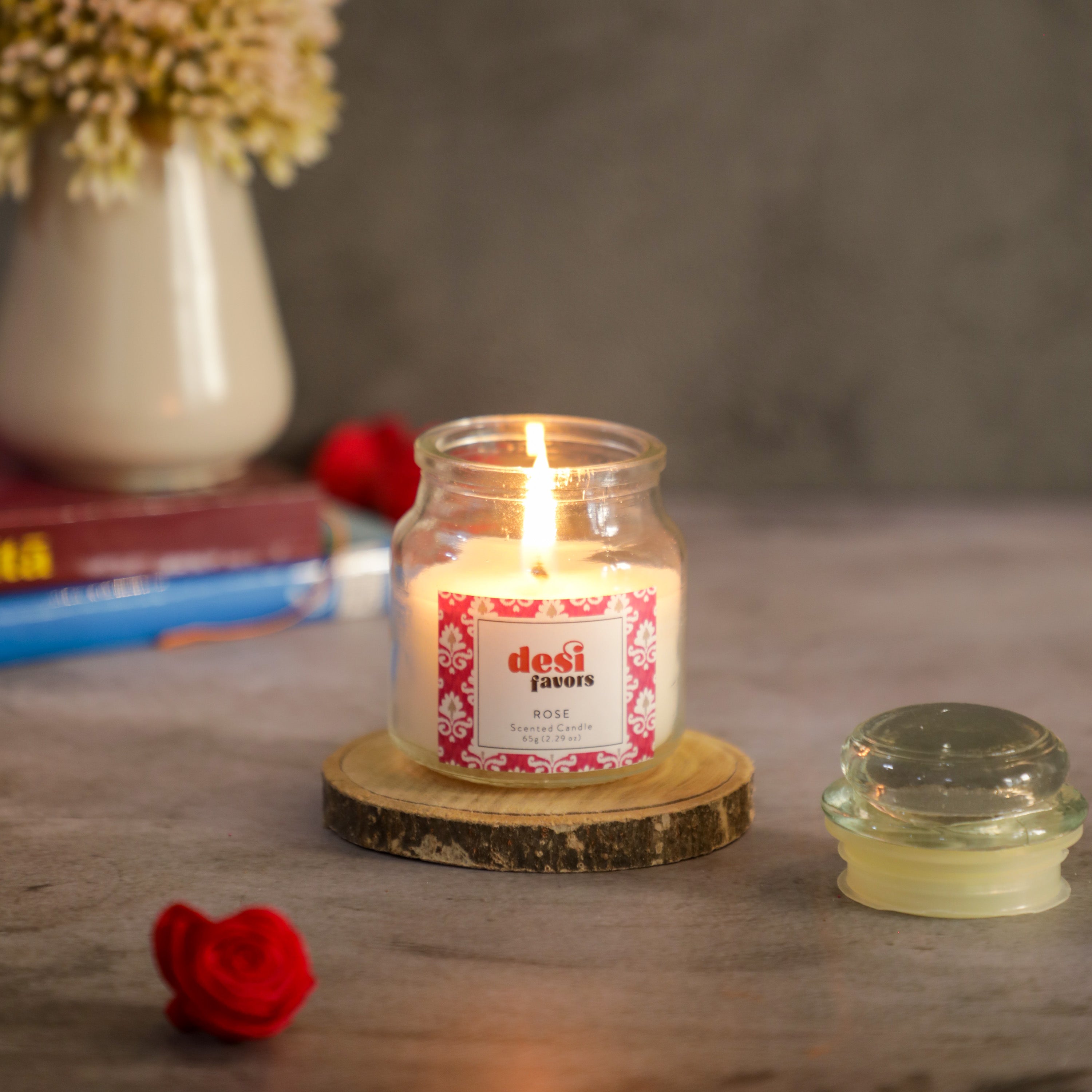 Set the mood for an event with the scent of these adorable Rose Scented Jar Candle 
