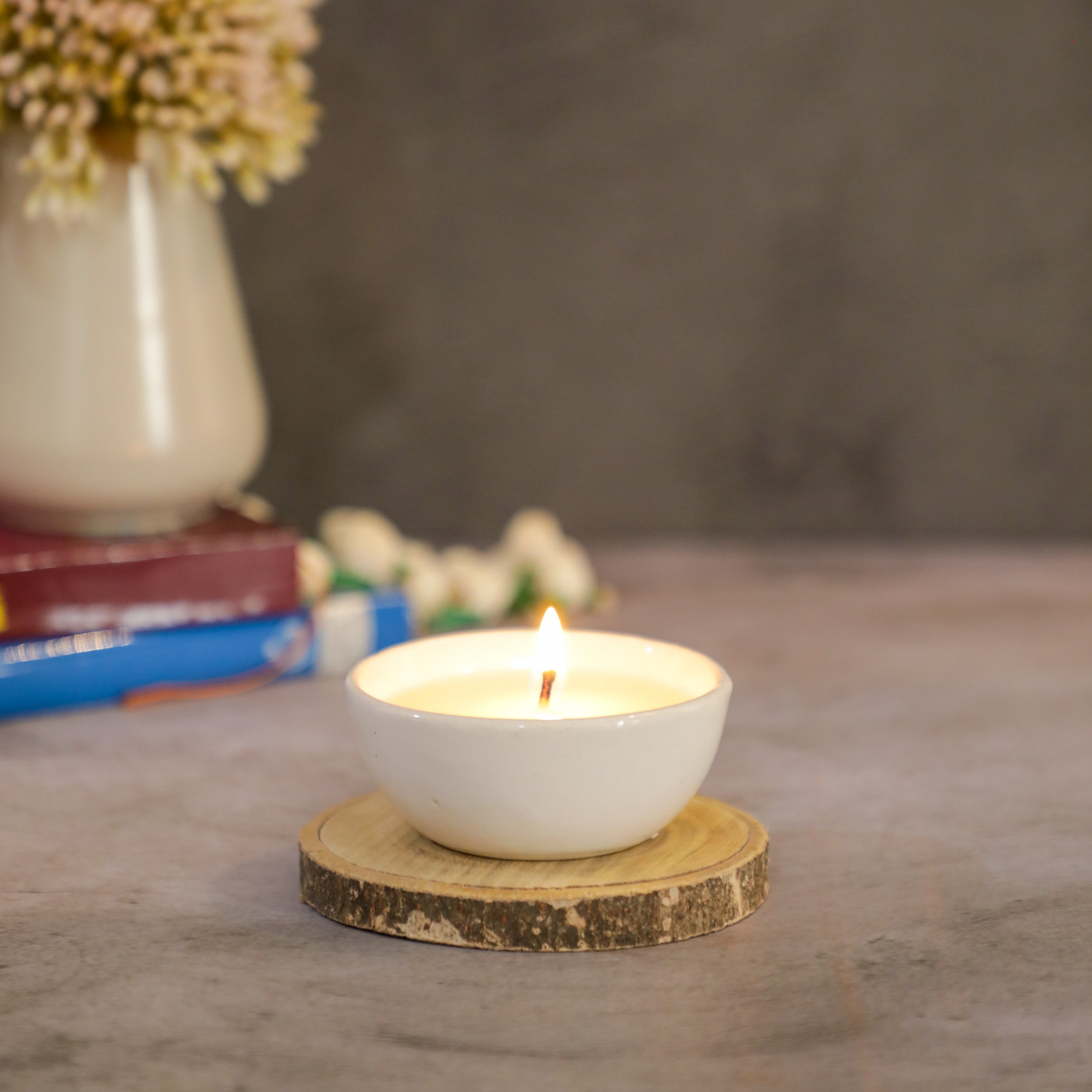 perfectly smooth burning candle