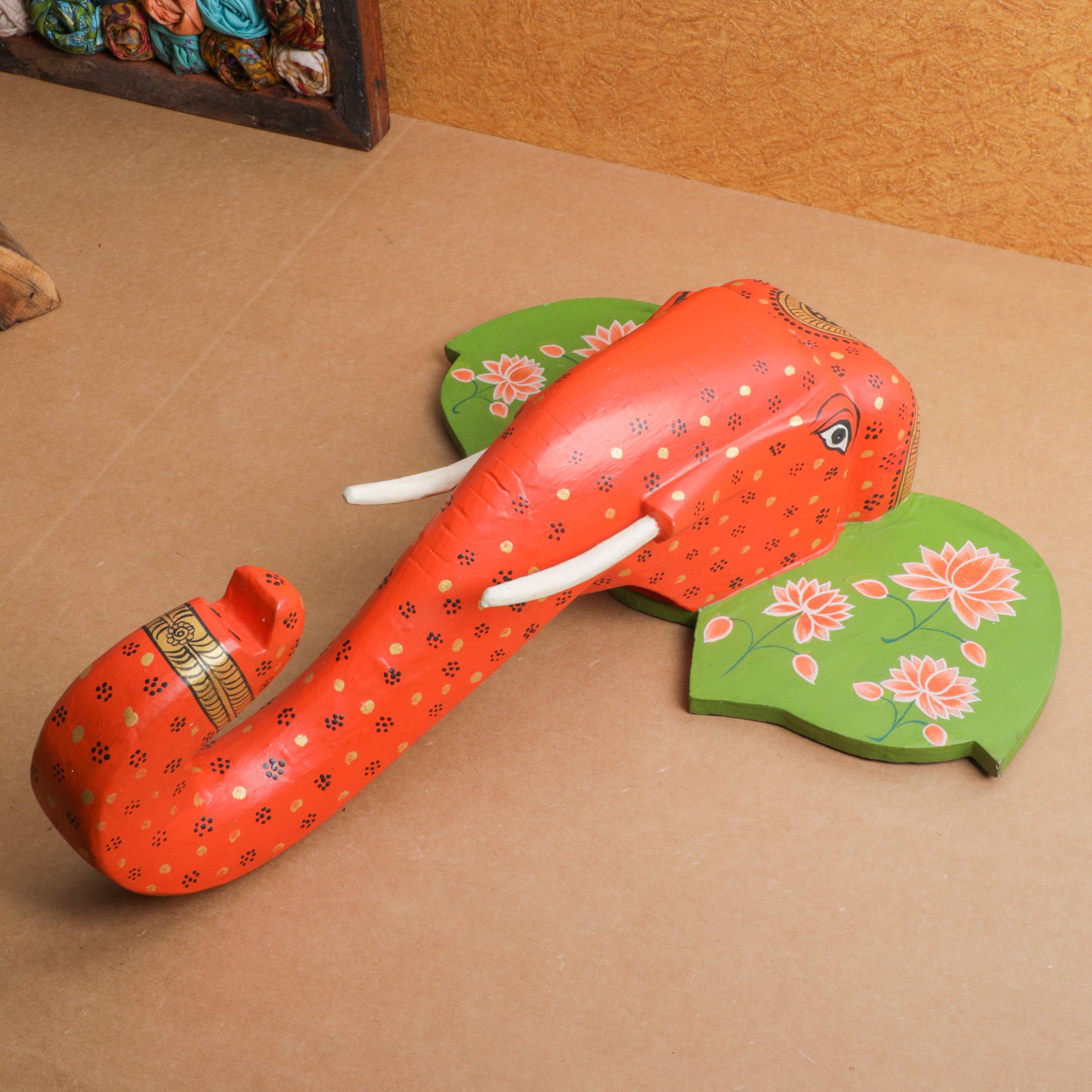 Wooden Elephant Head