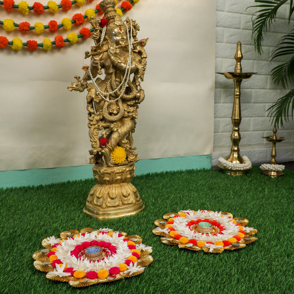 Home Office Pooja Space Decor  Mat