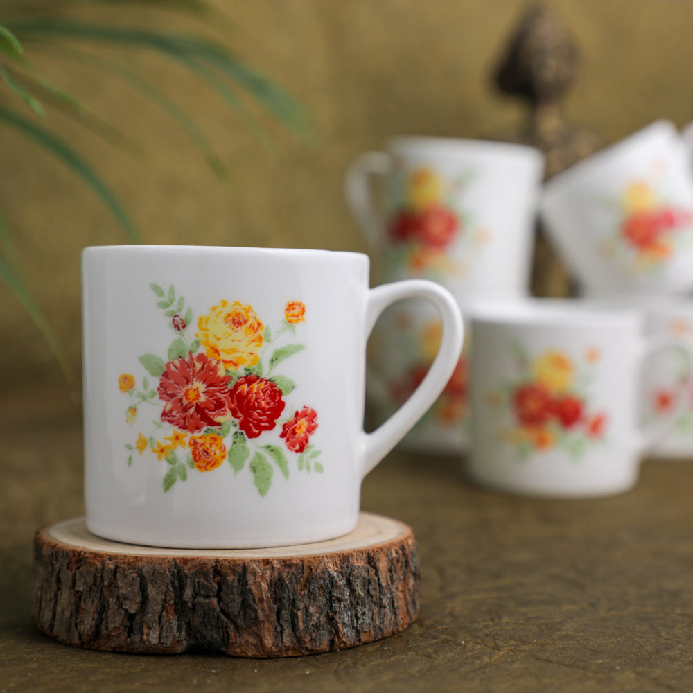 Floral Print Tea Cups for morning chai in the USA