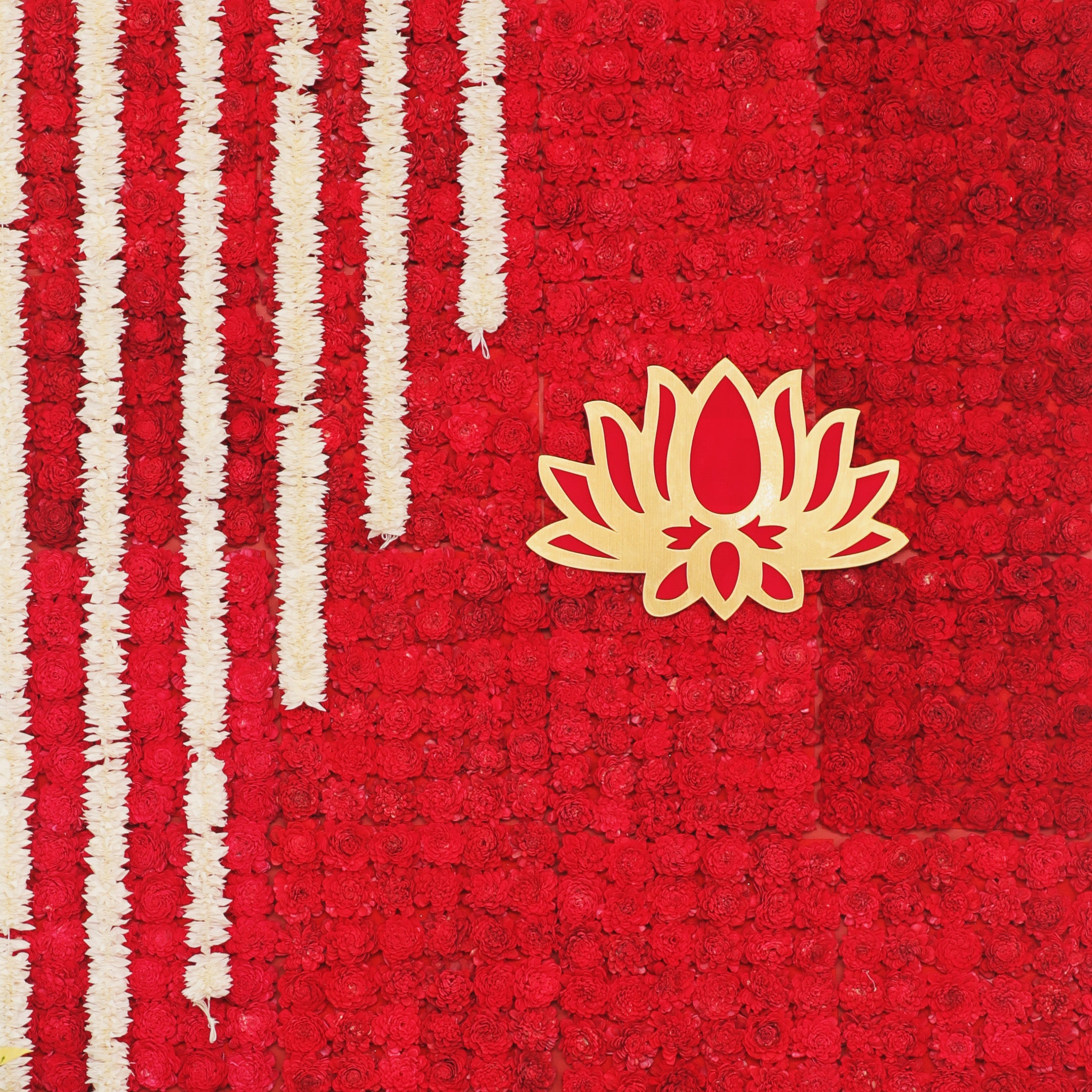 Traditional Flower Backdrop Kit for Pooja Decorations in the USA