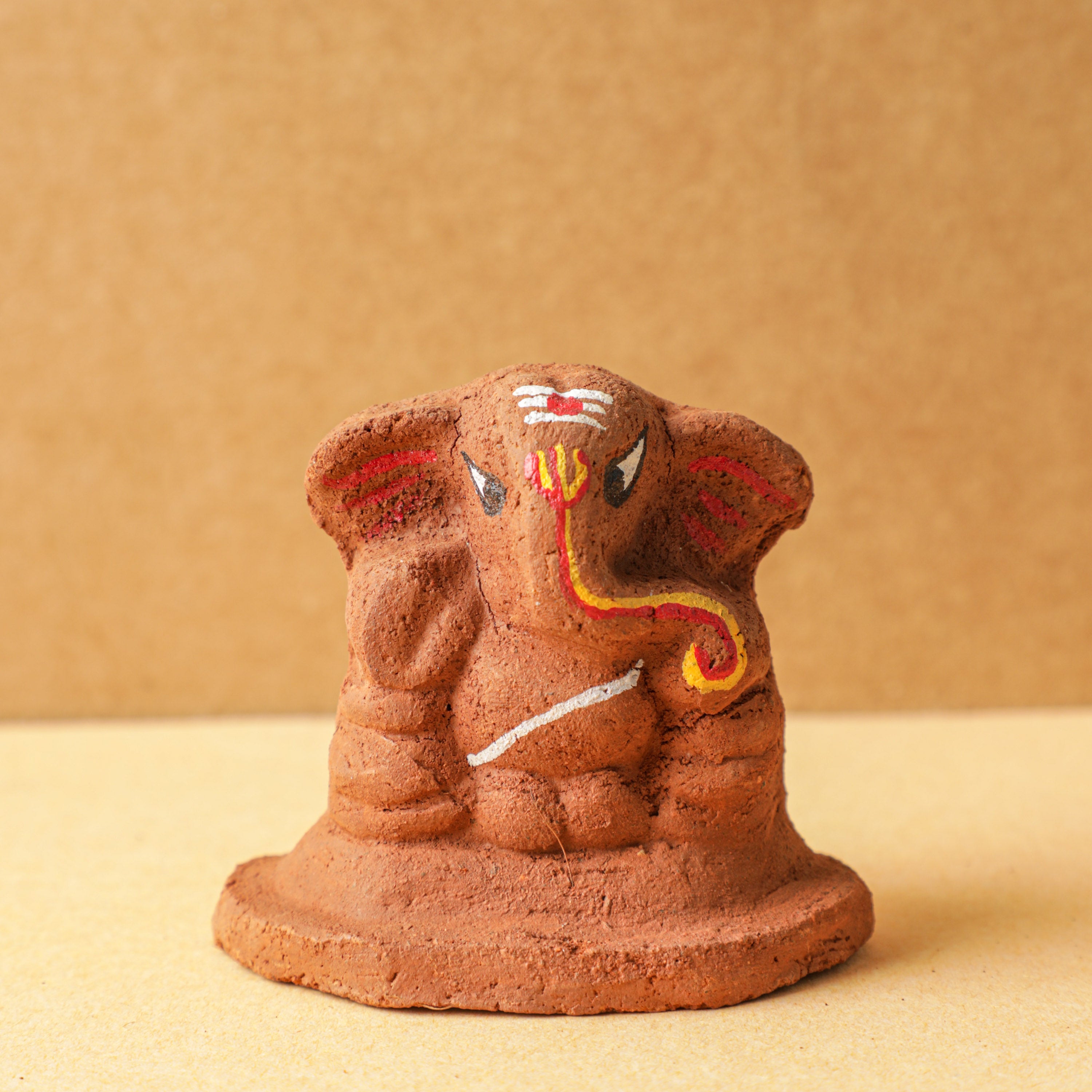 natural clay Handpainted ganesha 