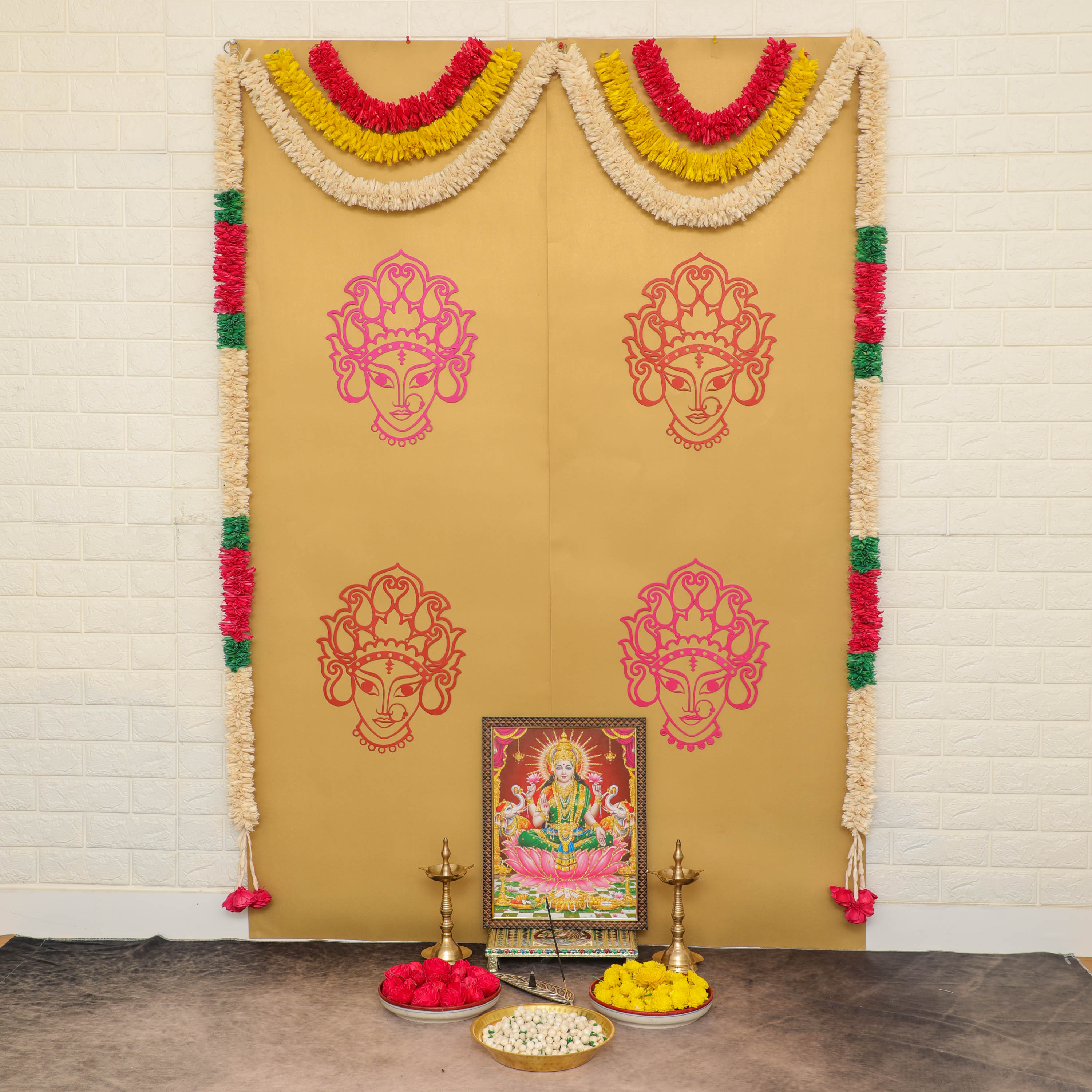 Shop Traditional Background Decoration Kits for Pooja in the USA