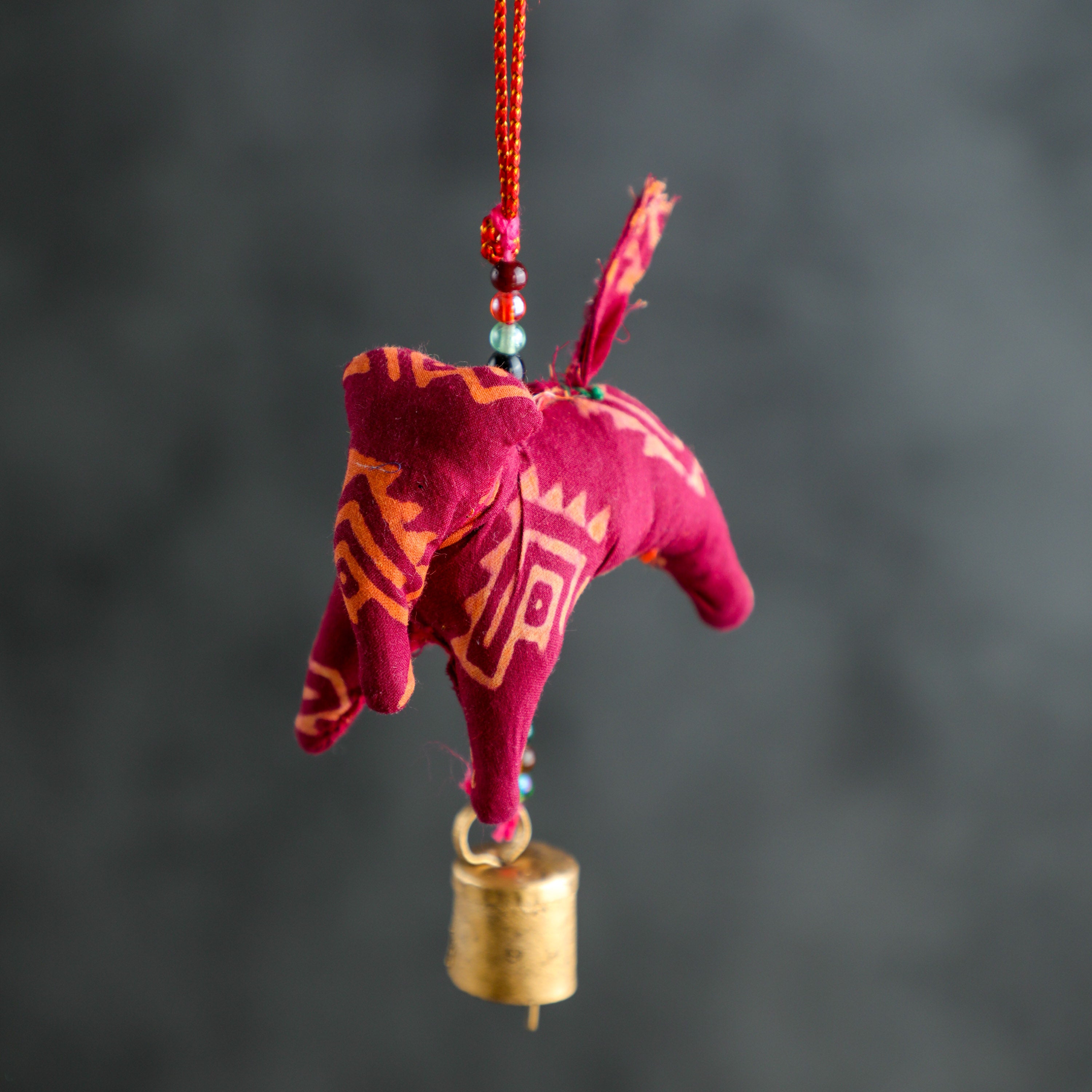 Fabric Elephant hanging charm for Woman Handbags in the USA