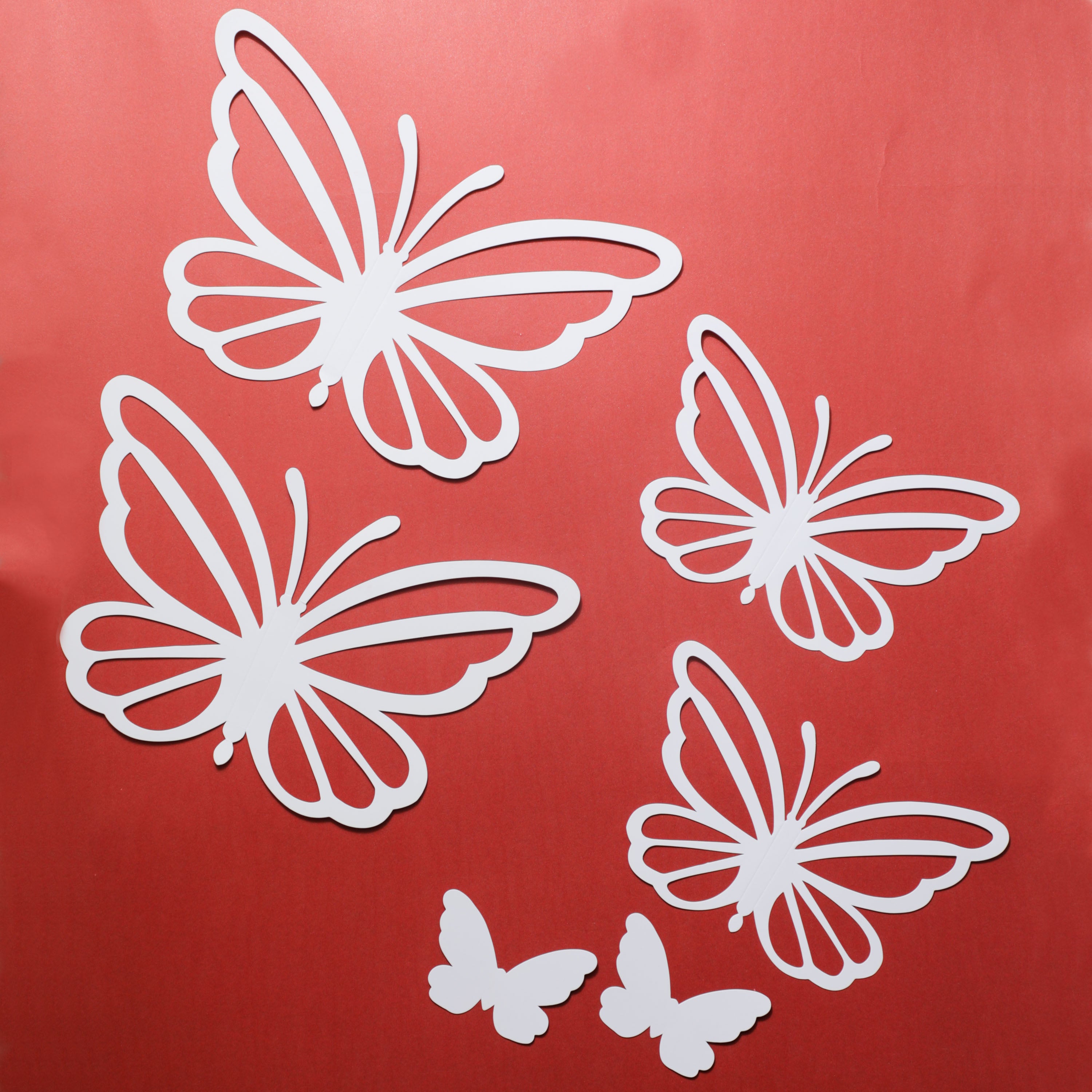 Gold Silver White Butterfly cutouts for Home Decor