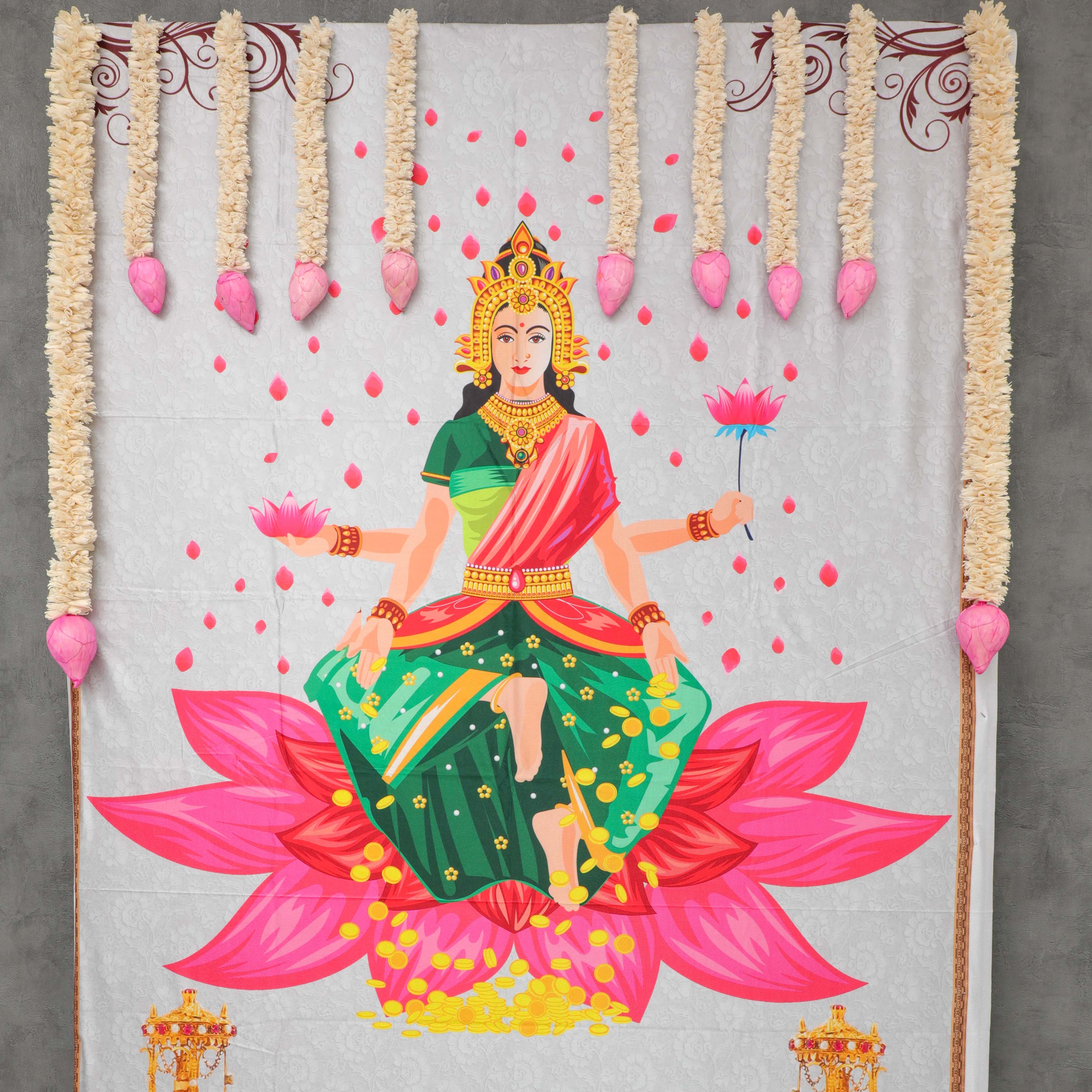 Cloth Backdrop Kit for traditional Indian Decorations in the USA