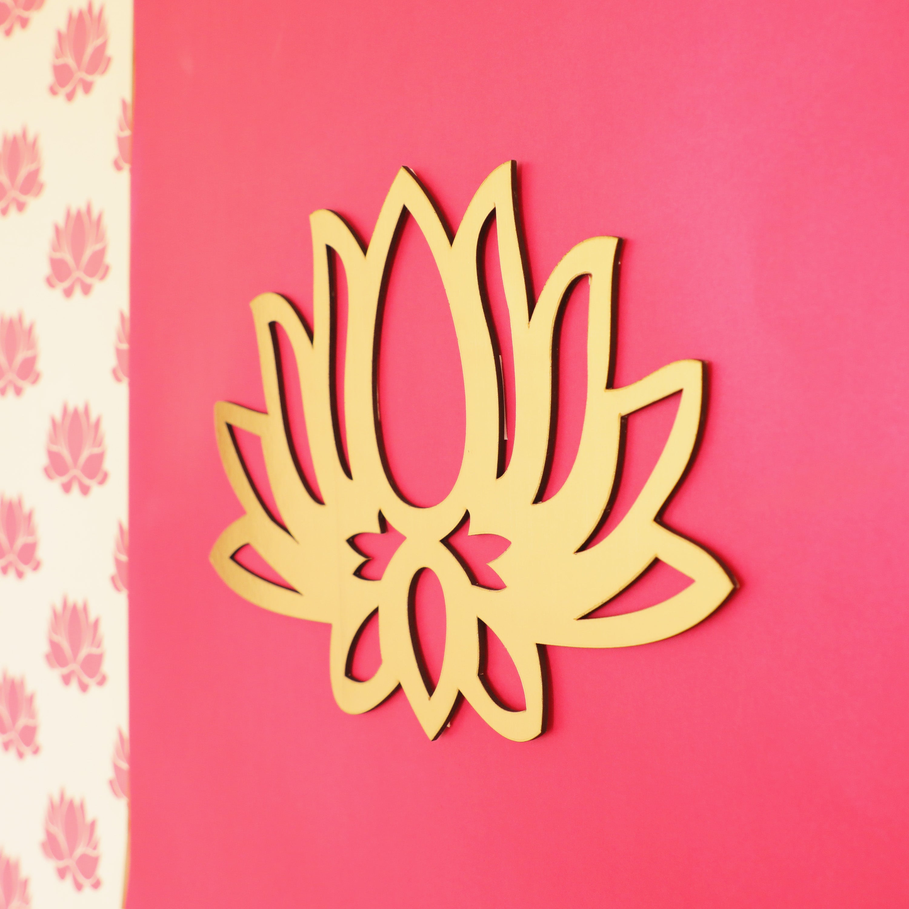 Acrylic Lotus cutout for varalakshmi vratham pooja decorations in the USA