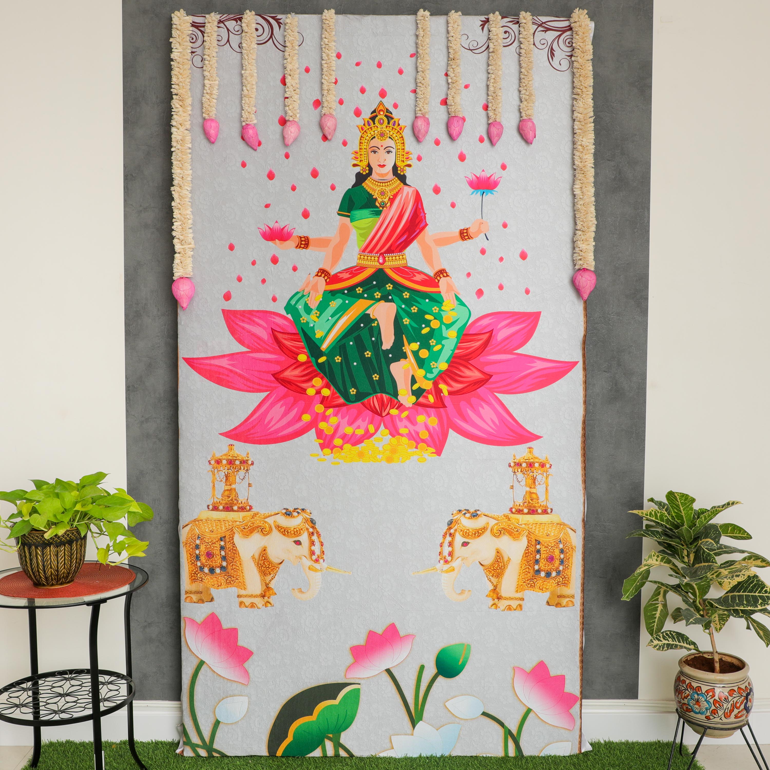 Lakshmi Mata Cloth Backdrop Décor Kit