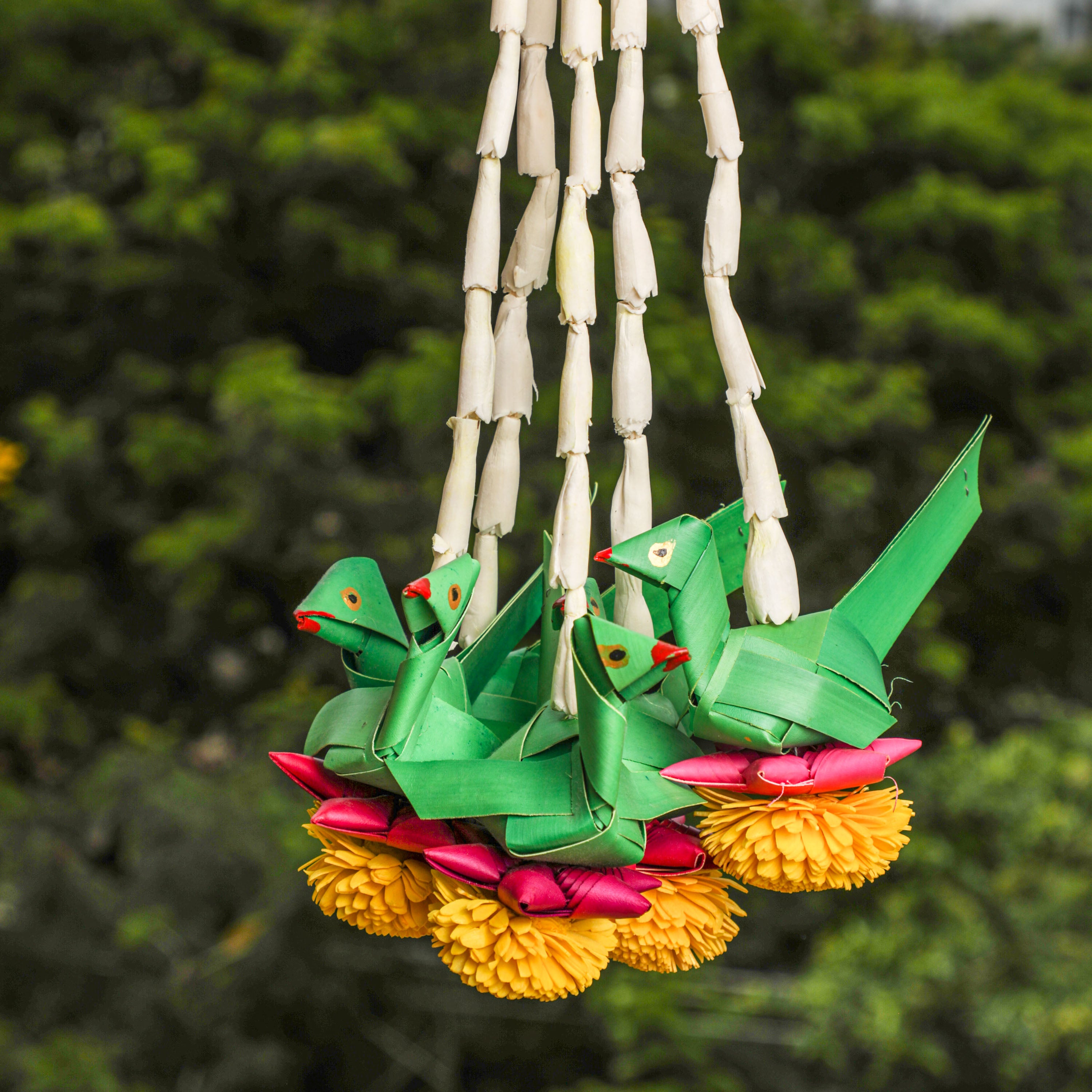 Parrot hanging for background props