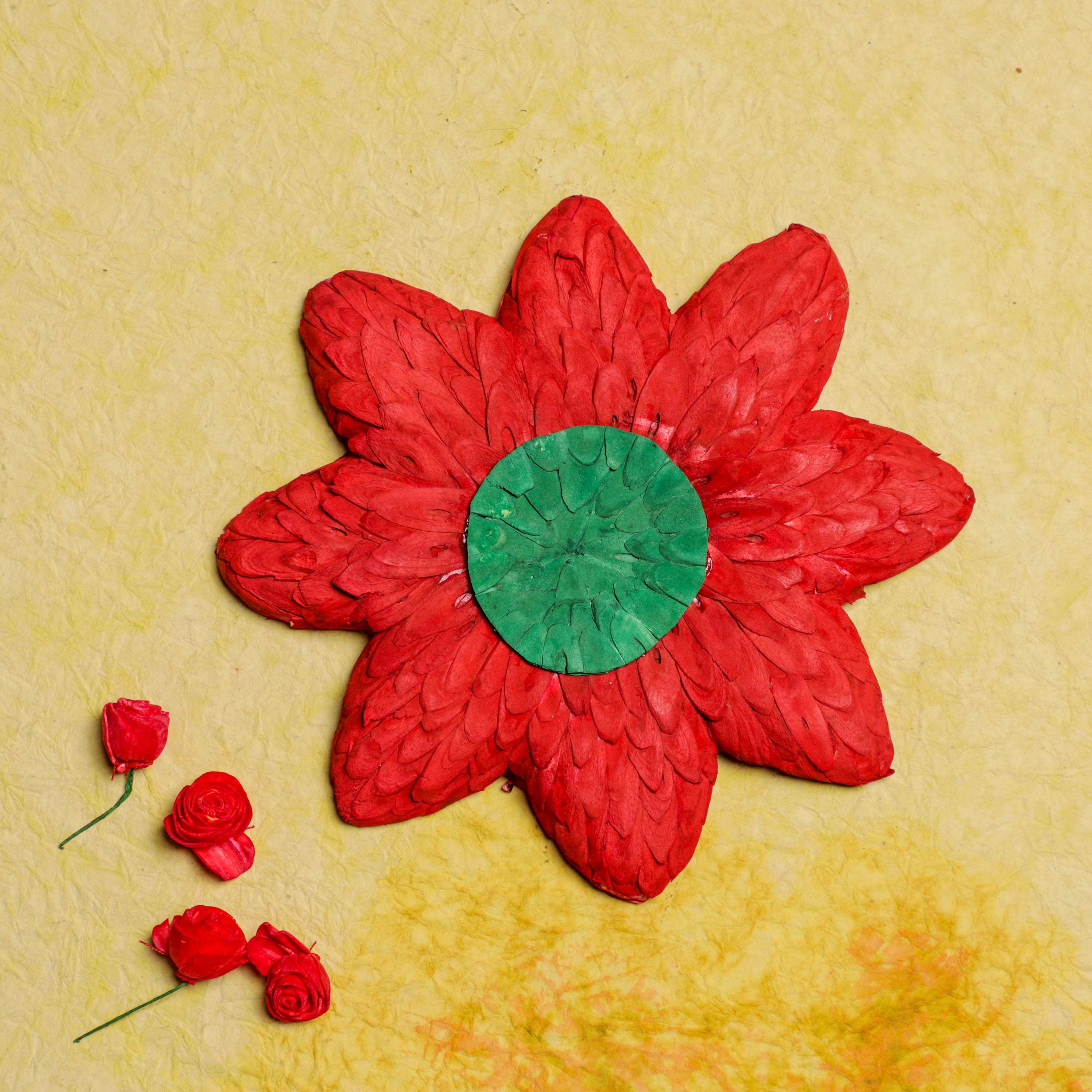 Floral background decoration props for pooja and wedding