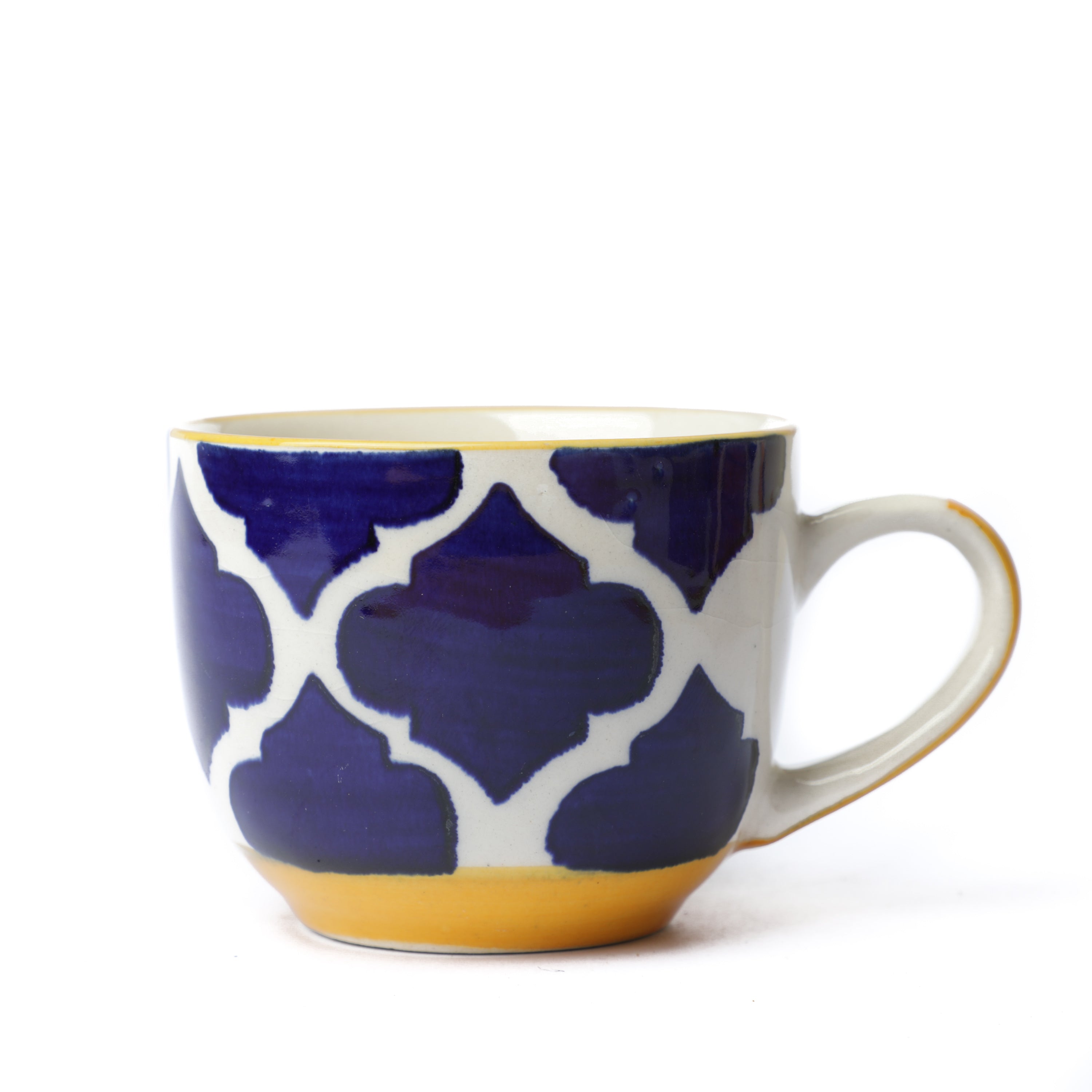 White Blue Ceramic Tea cups for return gifting and birthday gifting in the USA