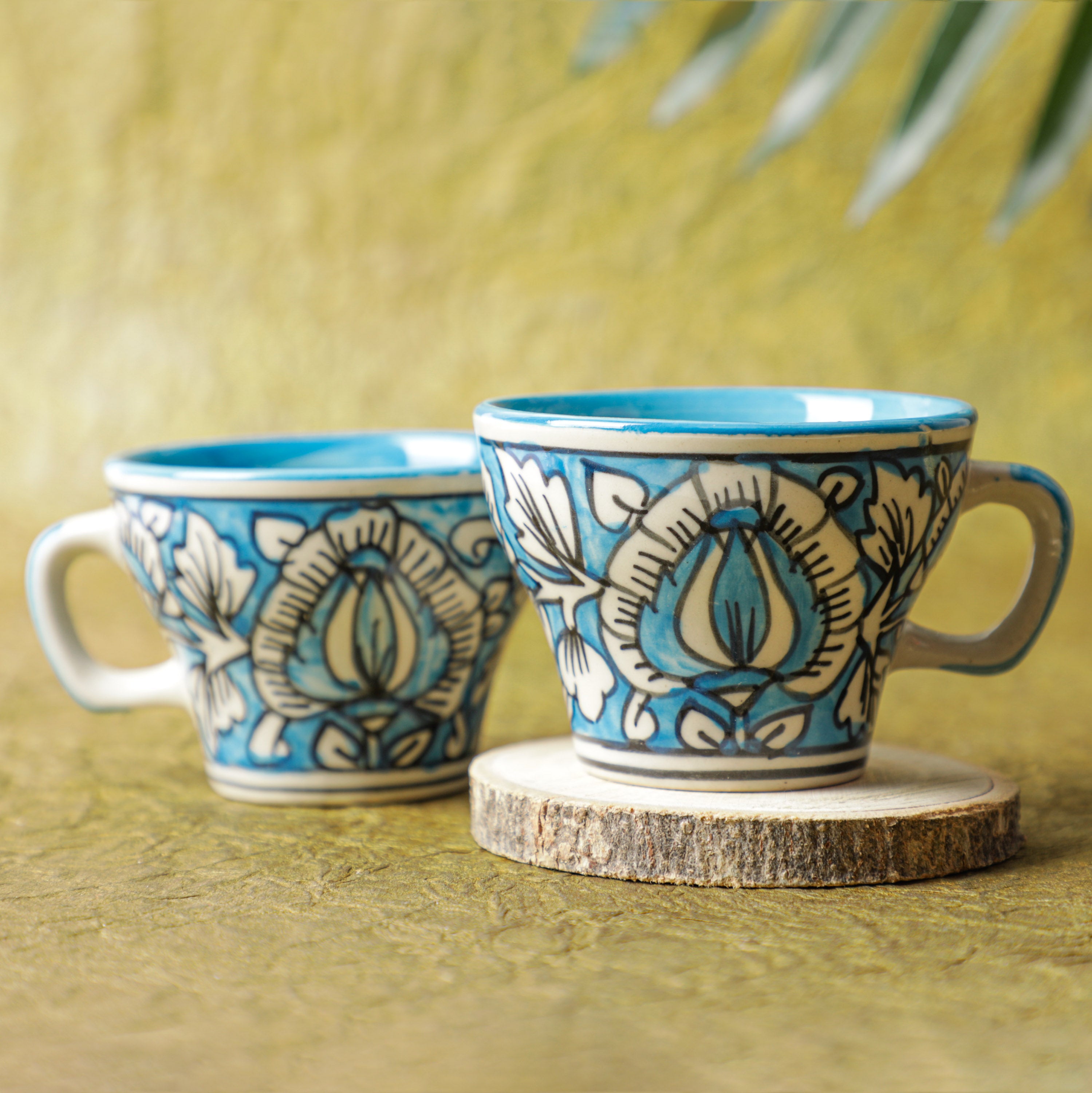 Printed Blue Teacups