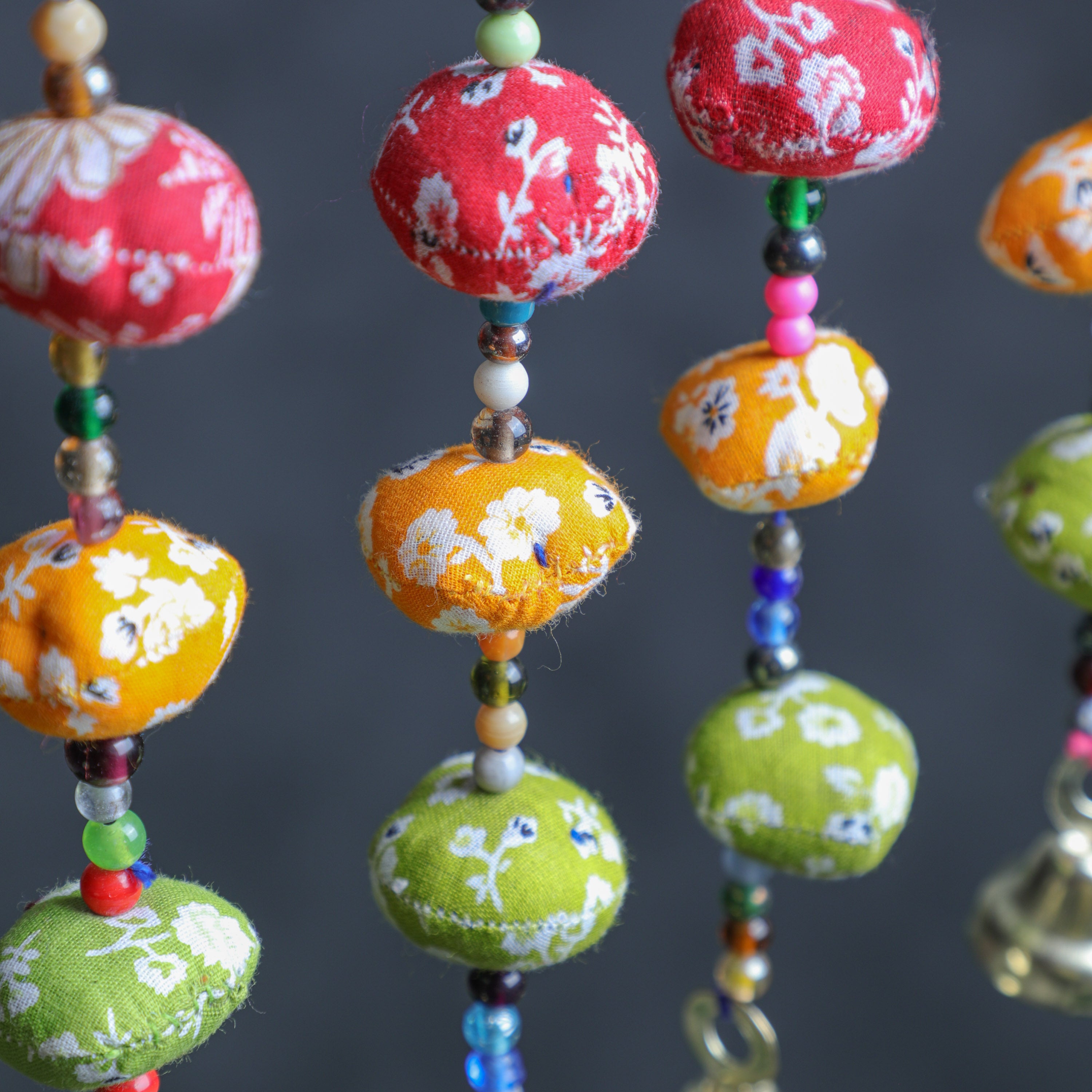 Fabric Tassel Hanging with Bell