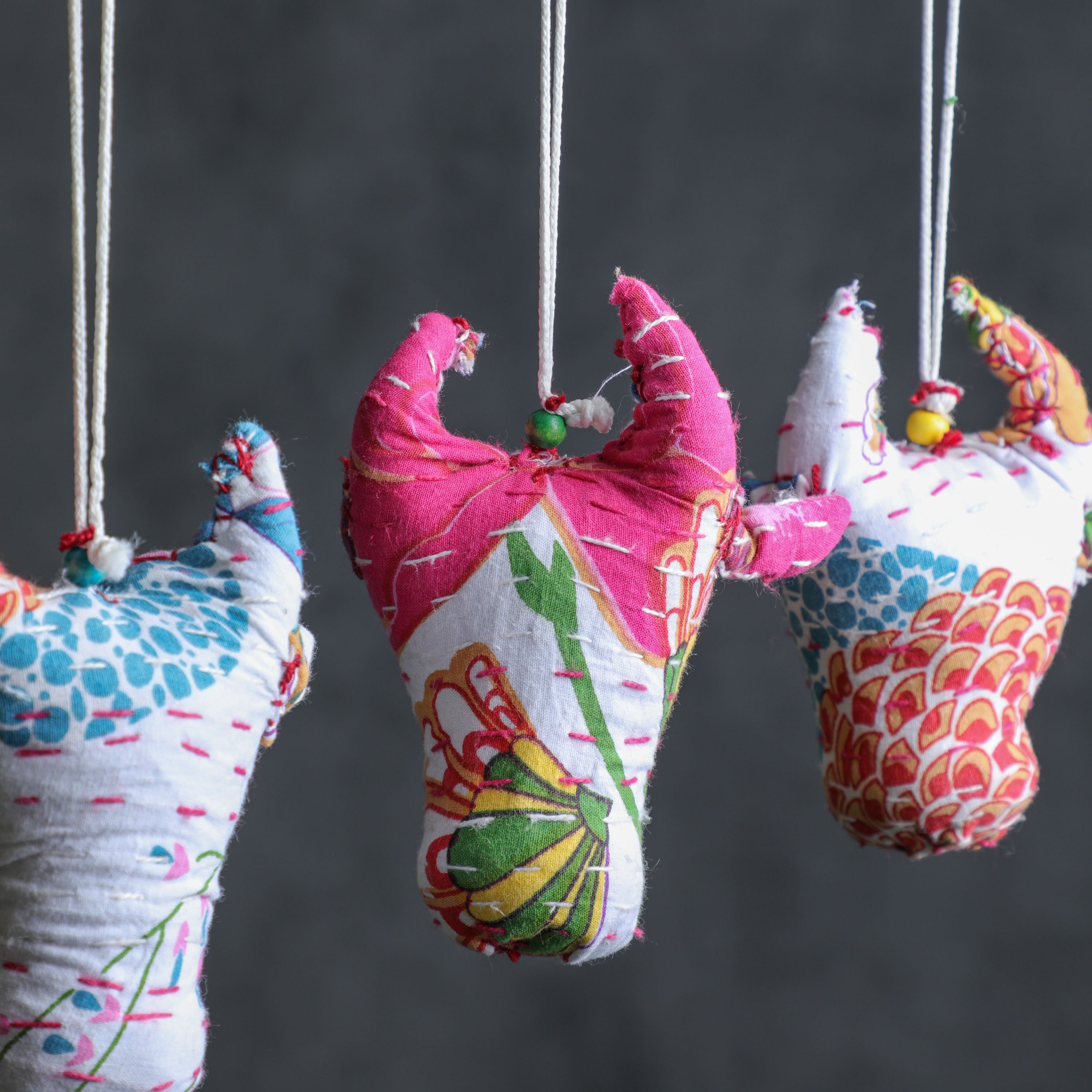 A Bull head fabric made charm