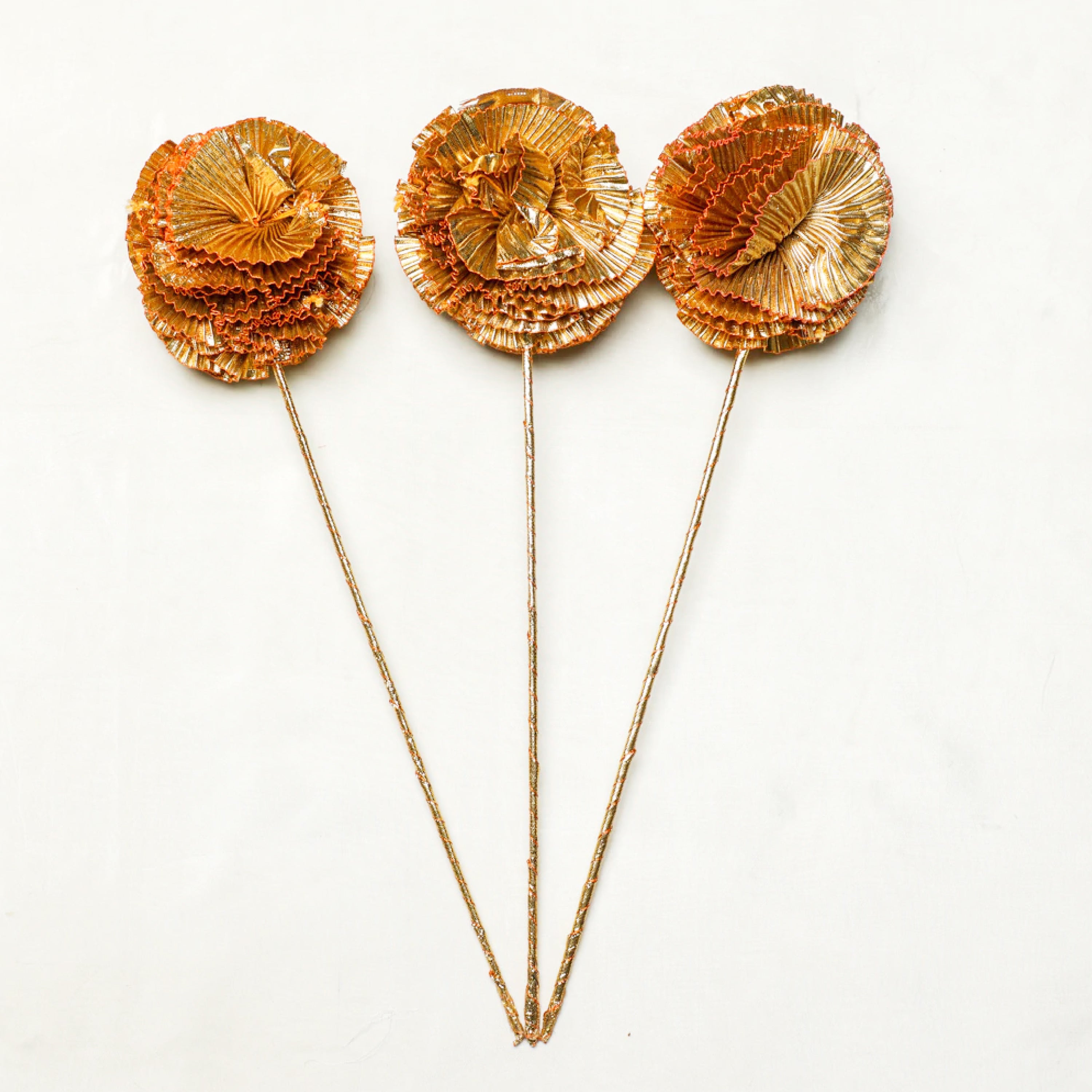 Handmade Golden Gota Flowers for Indian decorations
