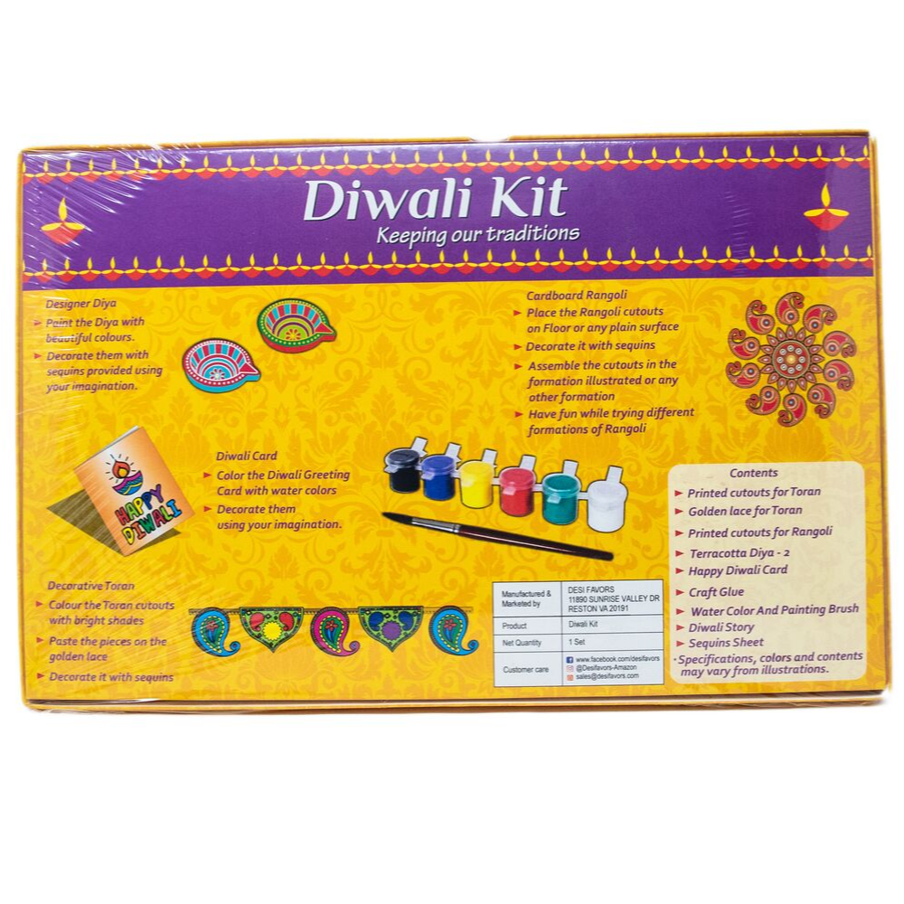 DIY Diwali Gift for Kids-Paint your own Diyas  Make your own Rangoli
