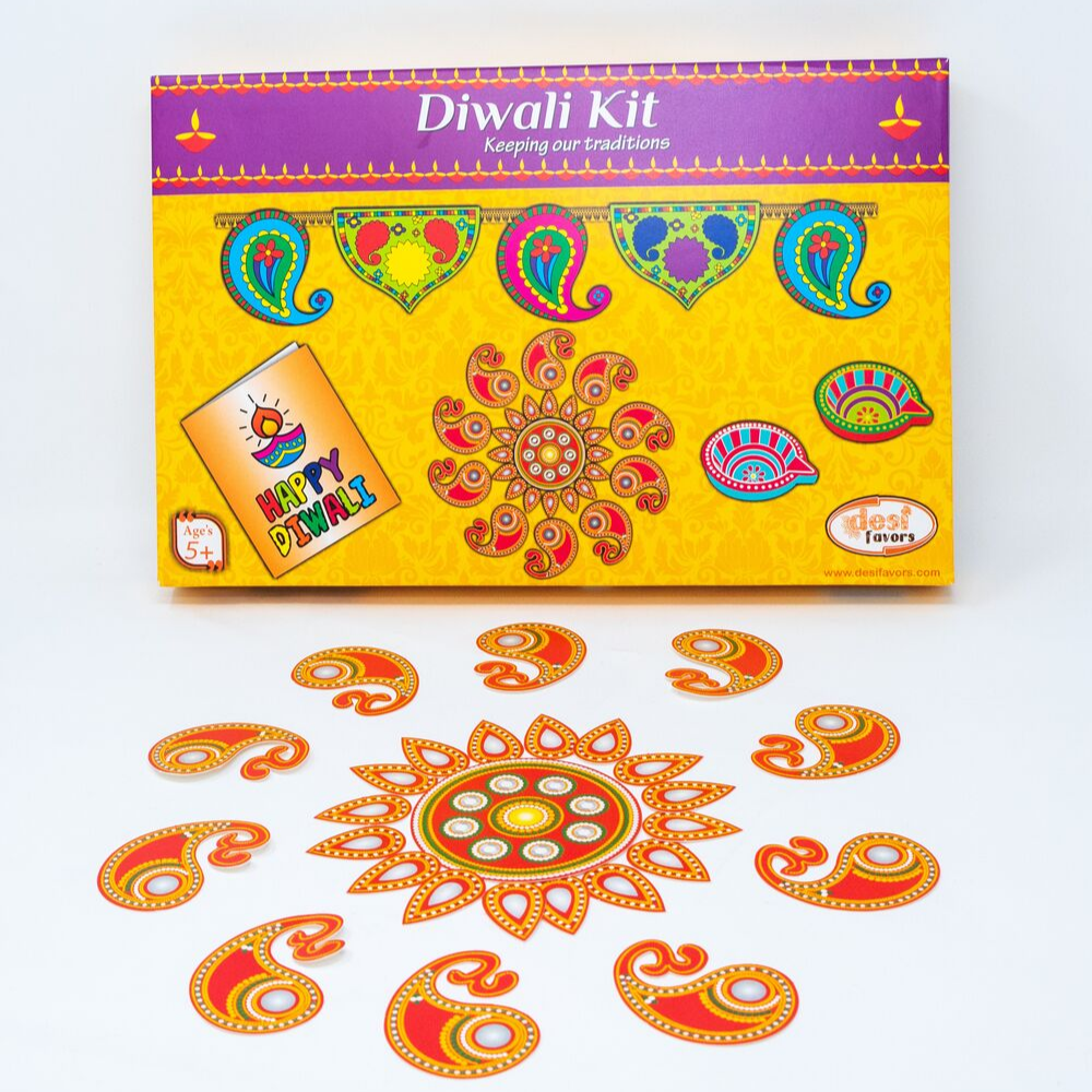 DIY Diwali Gift for Kids-Paint your own Diyas  Make your own Rangoli