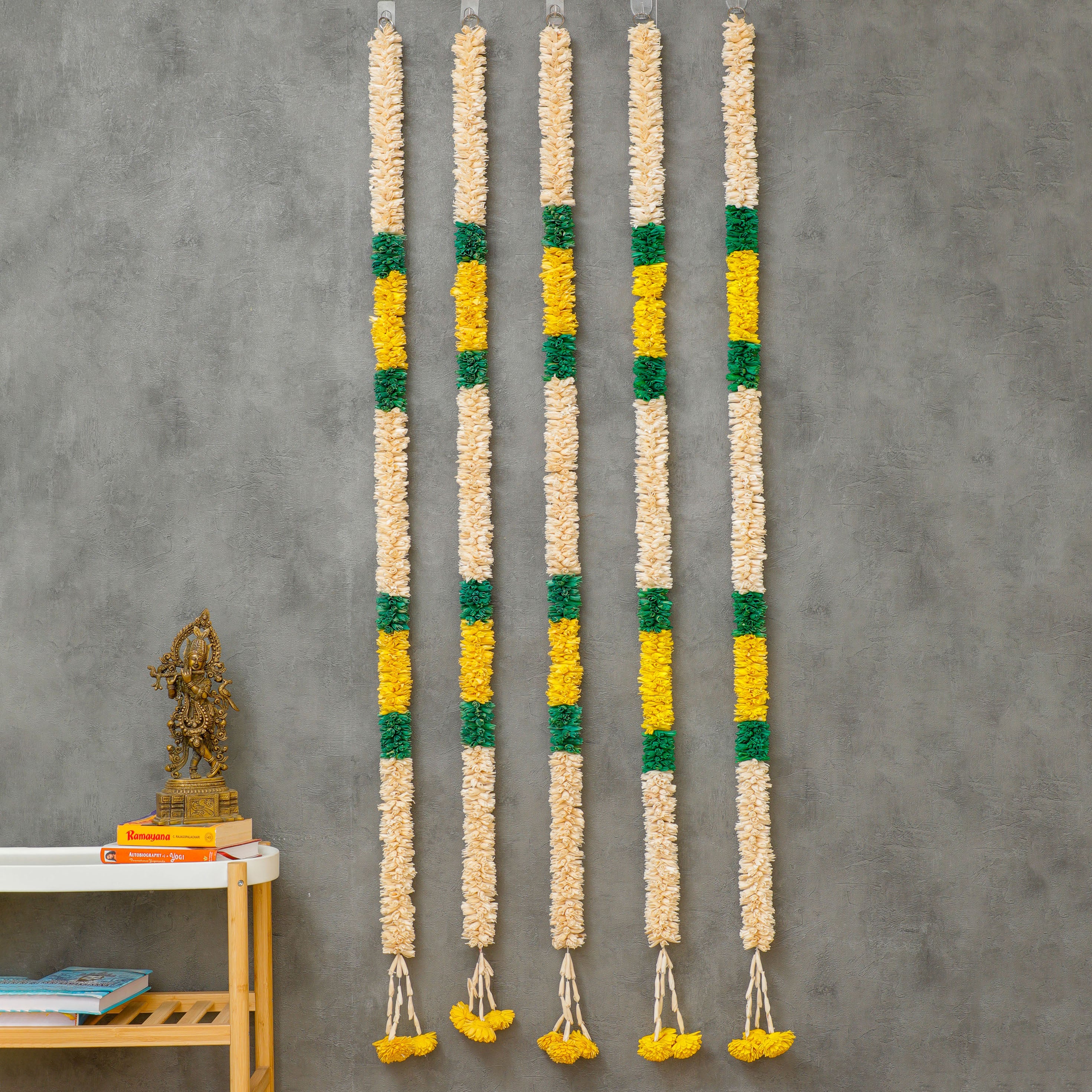 artificial lily flower garland 5 ft Yellow Lily Garland