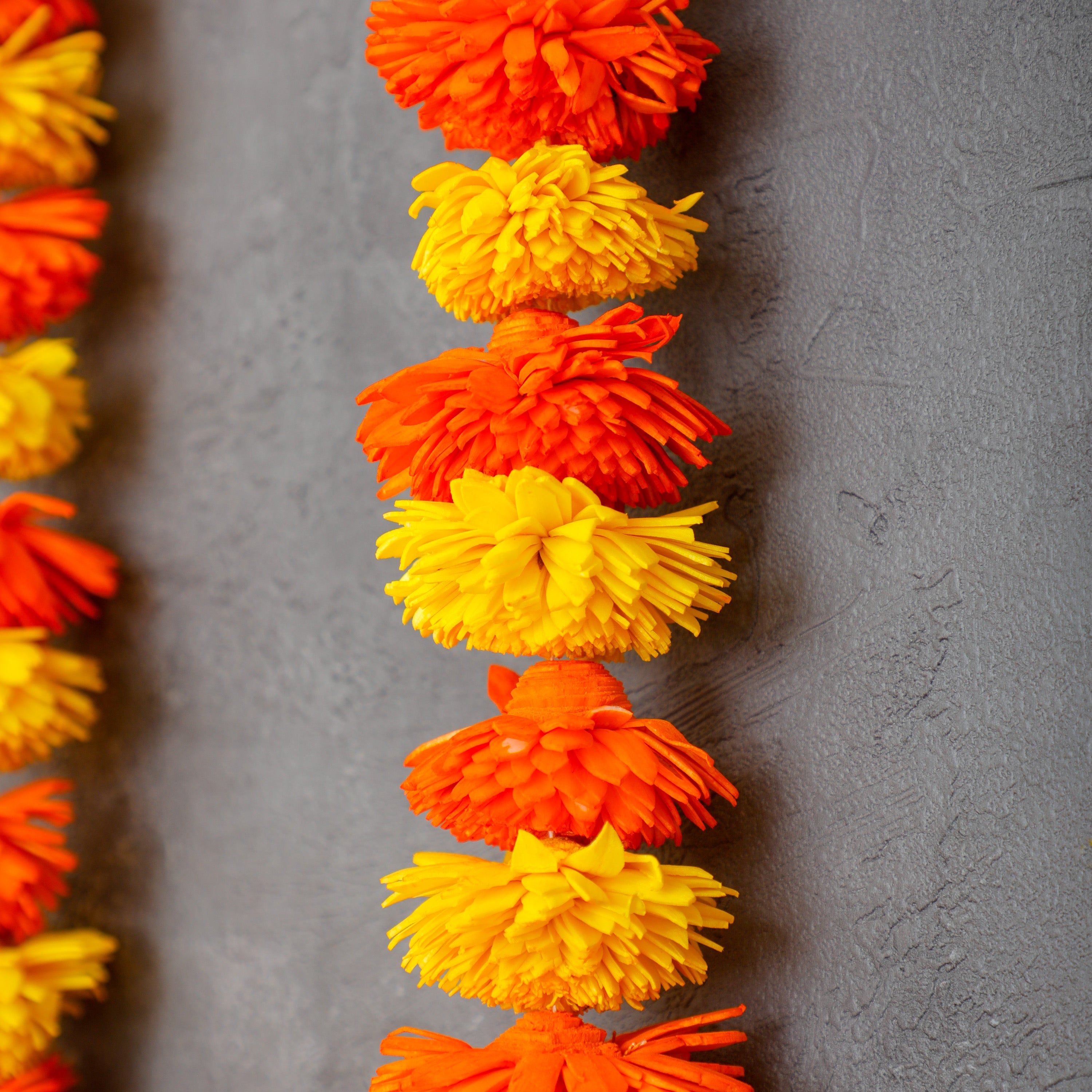 Shola wood is known for its lightweight and durable properties, making it an ideal material for crafting garlands that are long-lasting and can withstand wear and tear