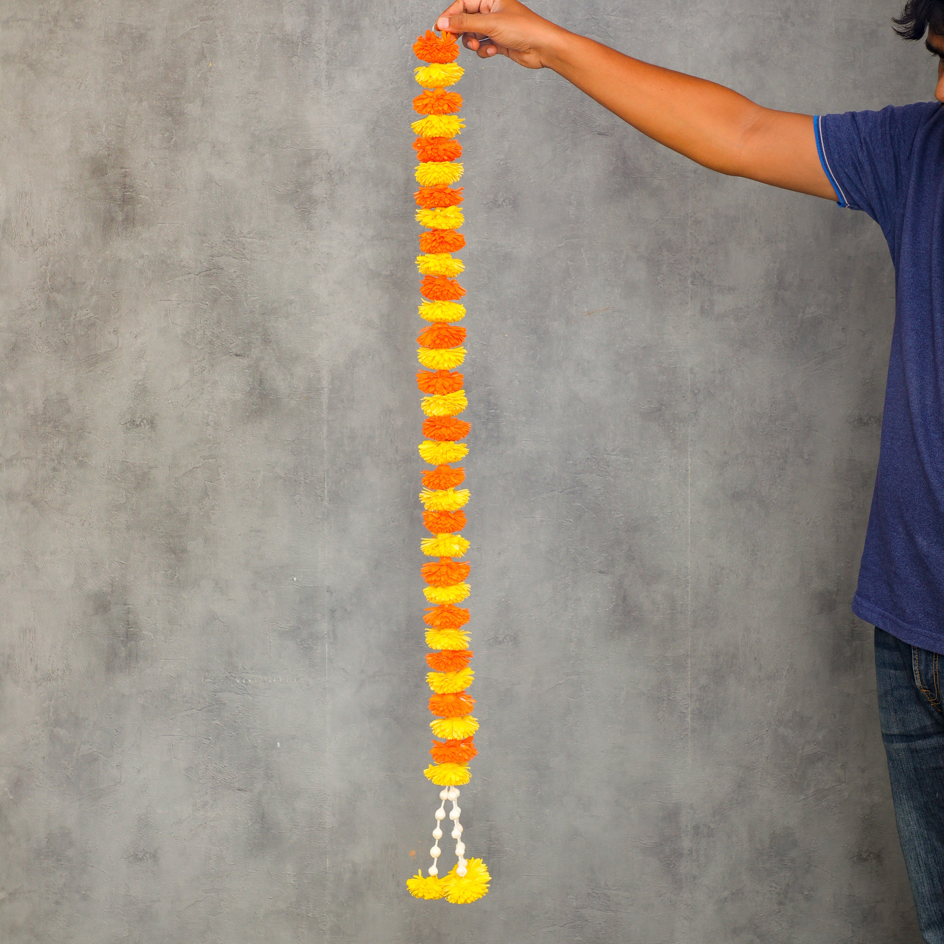 The garland features a mix of vibrant colors that are sure to catch the eye and add a pop of color to any setting