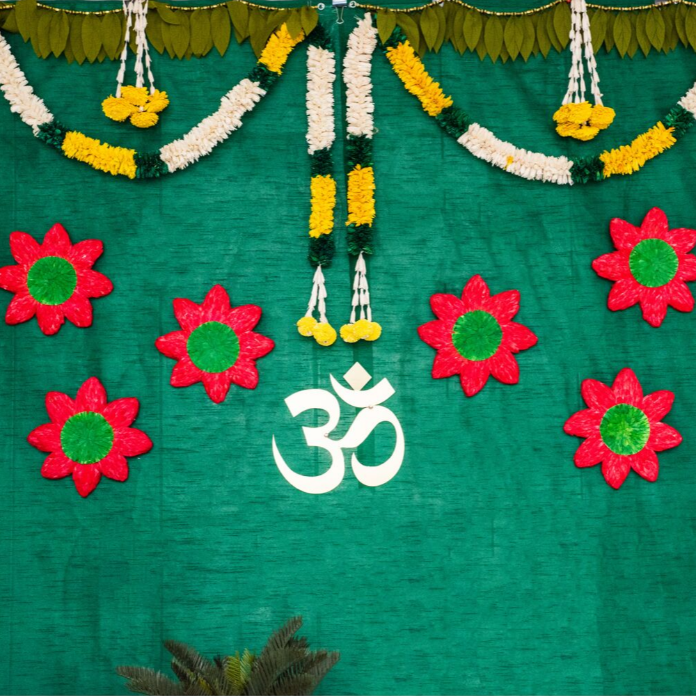 Indian floral decoration props for traditional themes