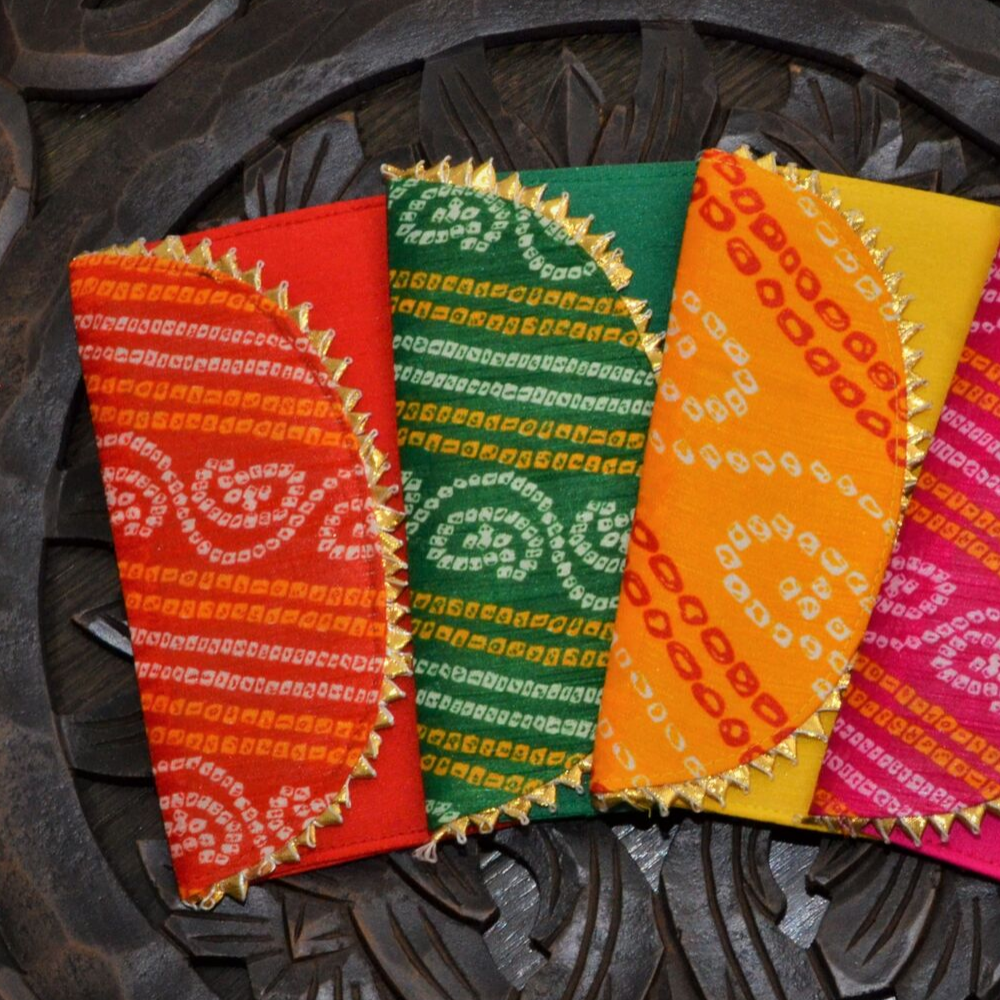Bandhini Print Envelopes for Wedding Shagun Gifting