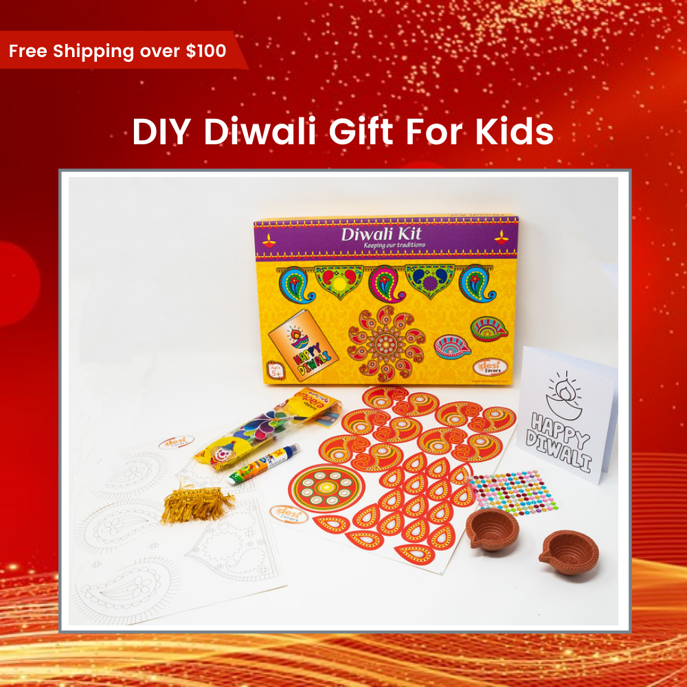DIY Diwali Gift for Kids-Paint your own Diyas/Make your own Rangoli