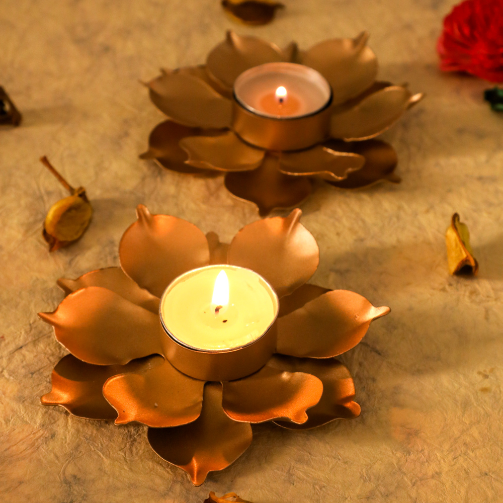 Lotus shaped diya holder for diwali decorations
