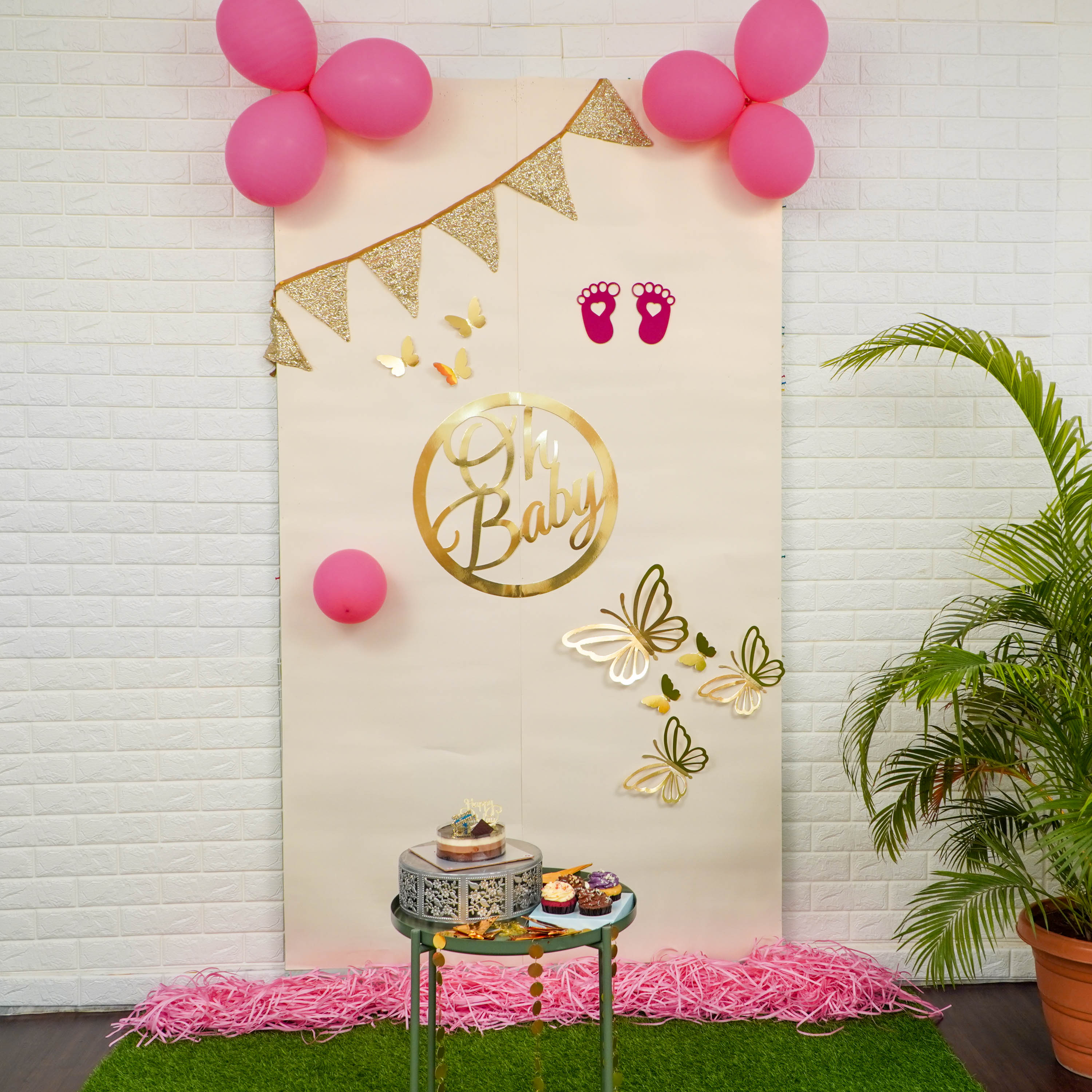 Backdrop for baby shower and annaprasana functions in the USA