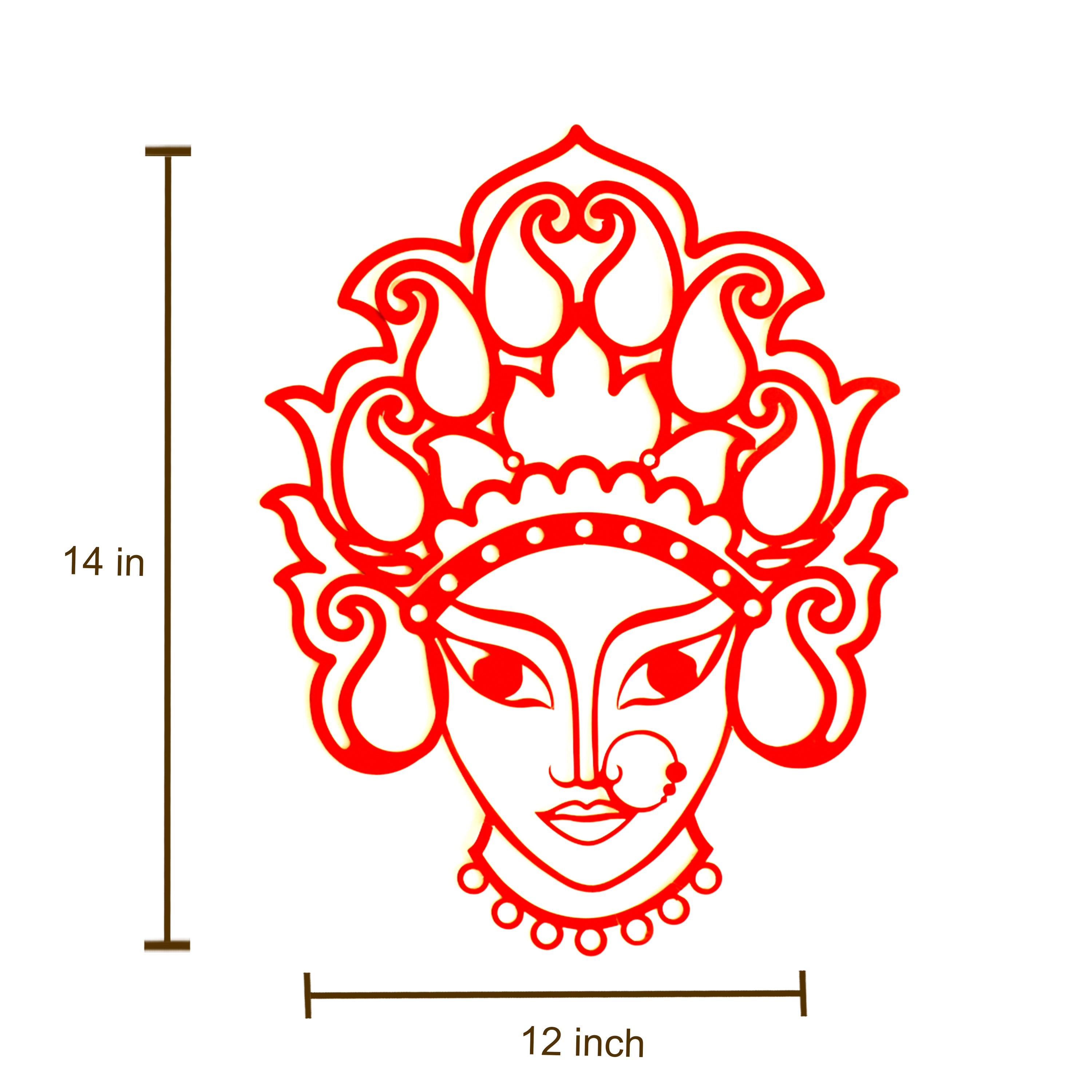 face of maa durga, isolated icon 17452862 Vector Art at Vecteezy