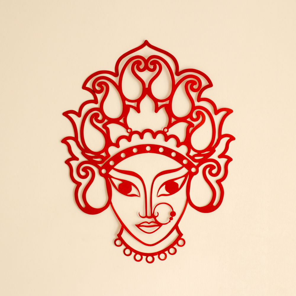 Drawing Sketch Goddess Durga Maa Durga Closeup Face Design Element Stock  Vector by ©manjunaths88@gmail.com 412842912