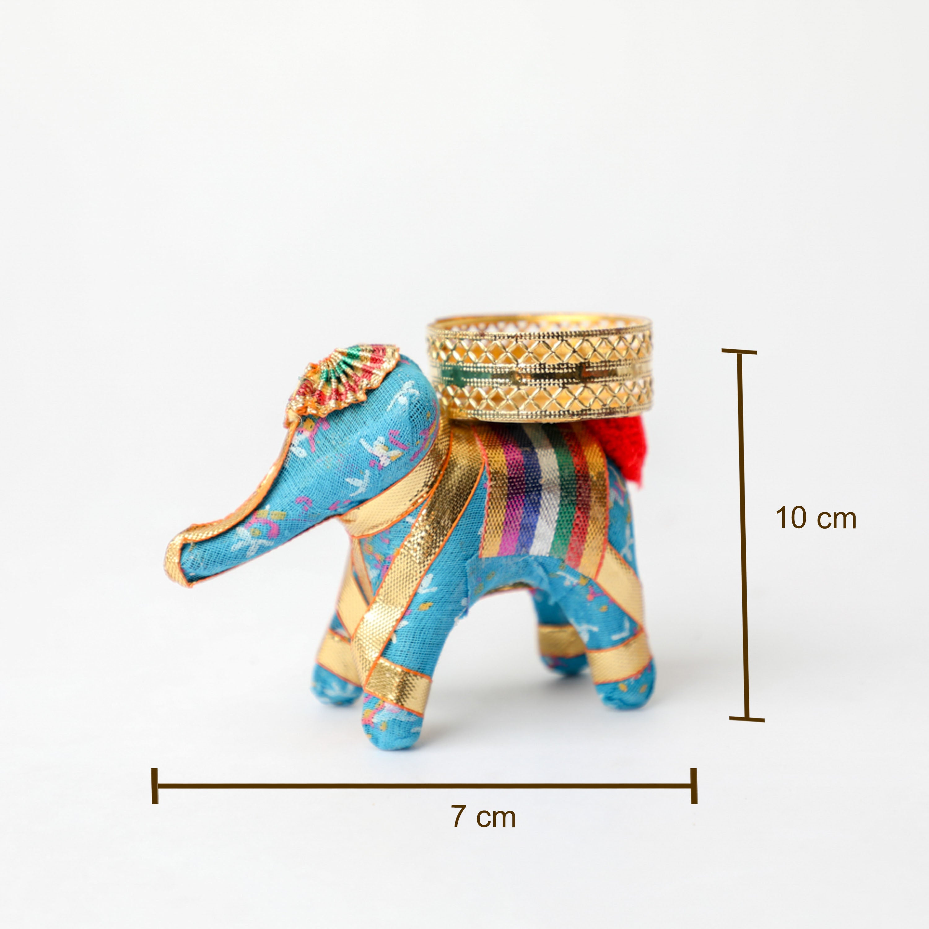 Fabric diya holder for indian pooja decorations and wedding return gifting