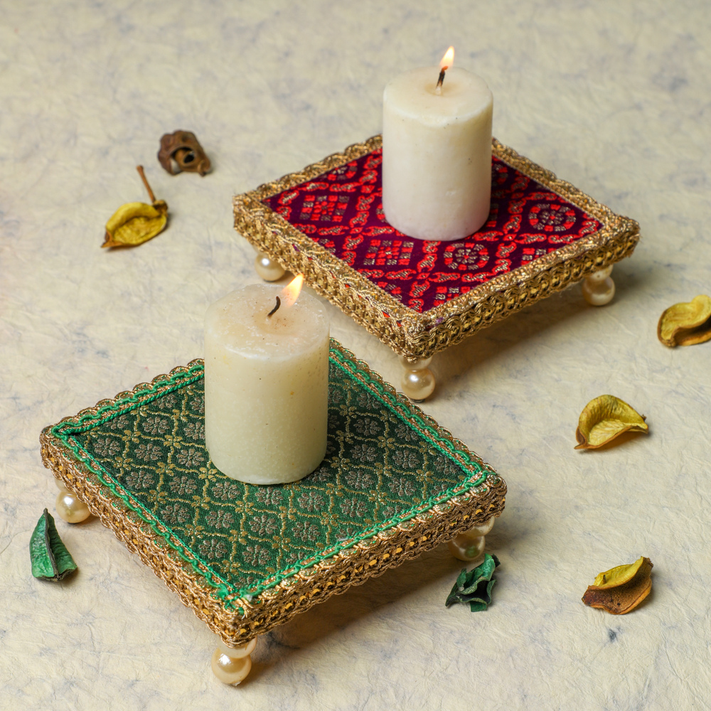 Aasan home tealight decorations for indian pooja decorations