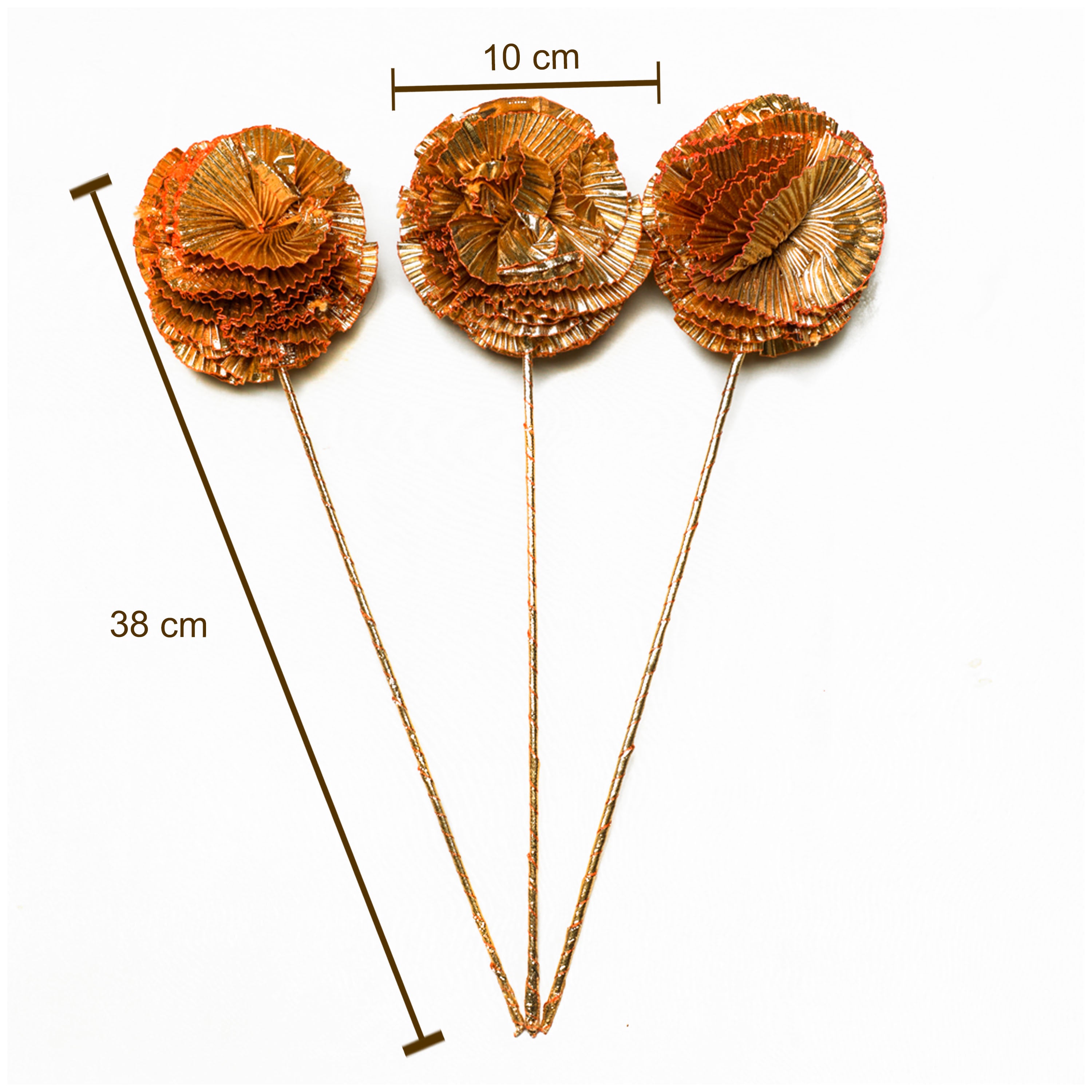 Artificial flower decorations made of Golden Gota