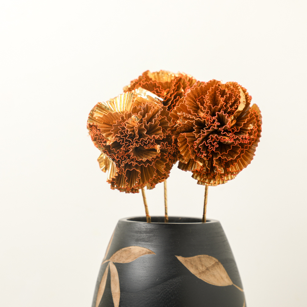 Embroidery golden gota flowers for decor