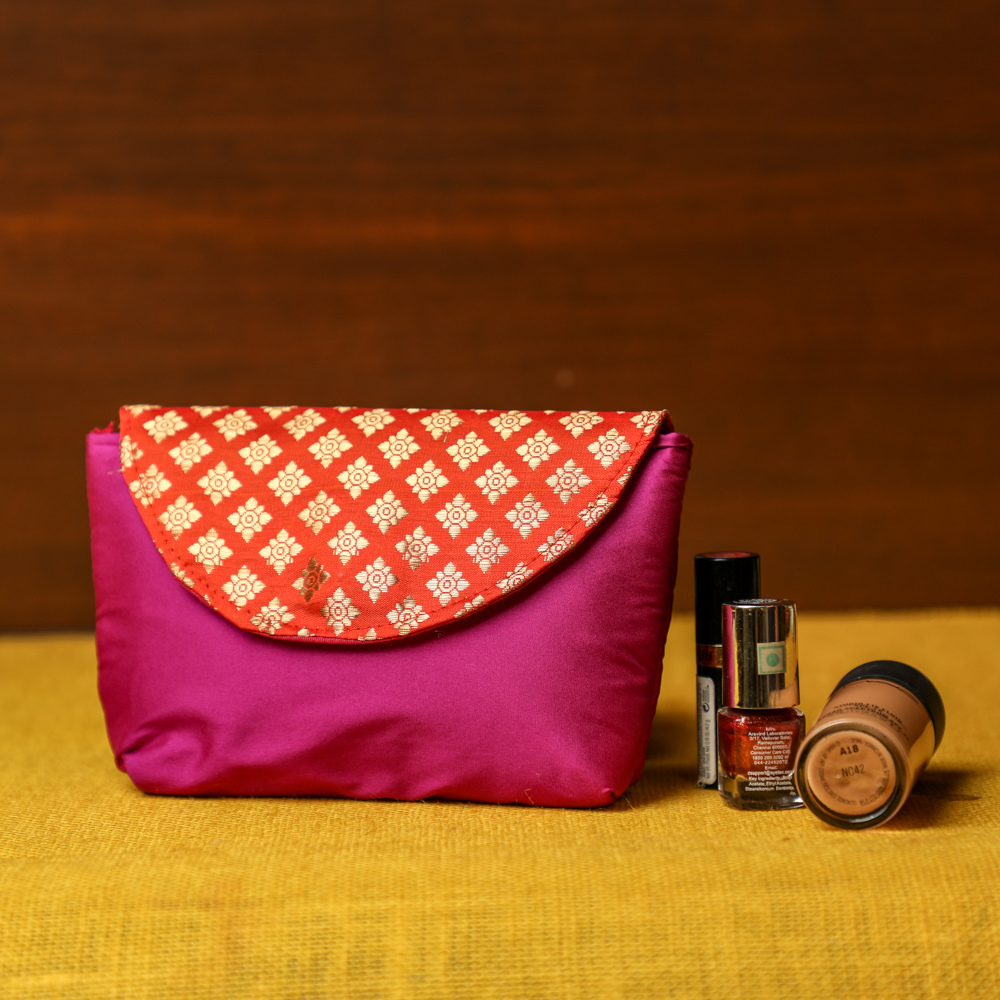Fabric benares Pouches for Wedding and Indian Pooja Gifting