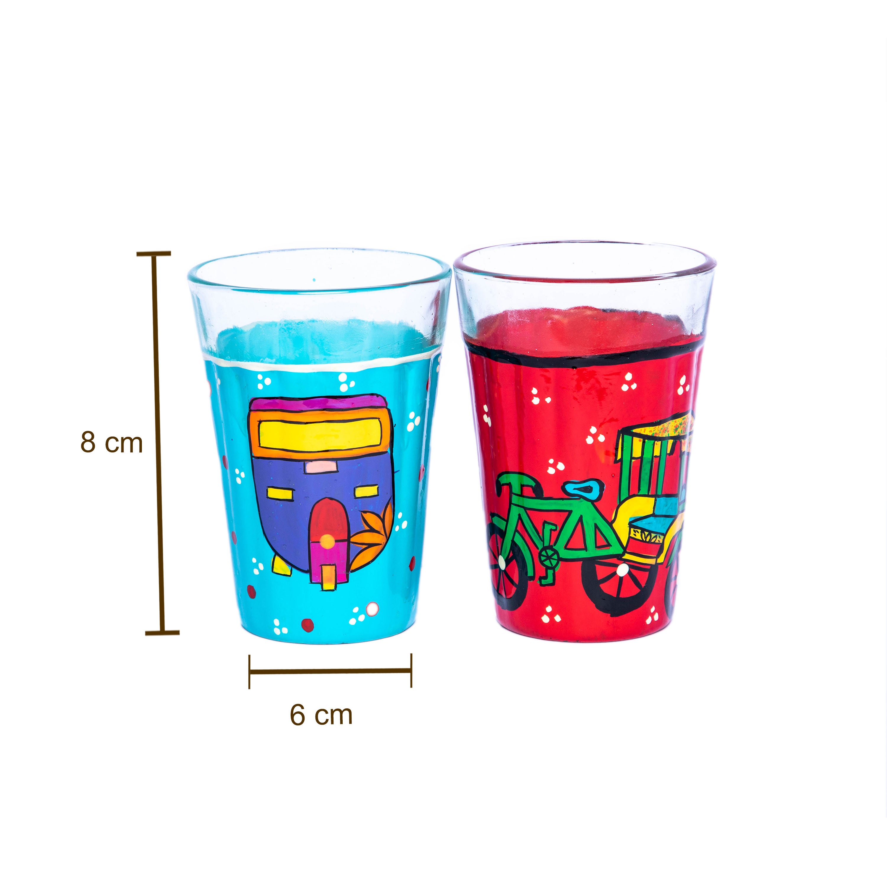 Hand Painted Chai Glasses for friendly gifting or keep sake in the USA