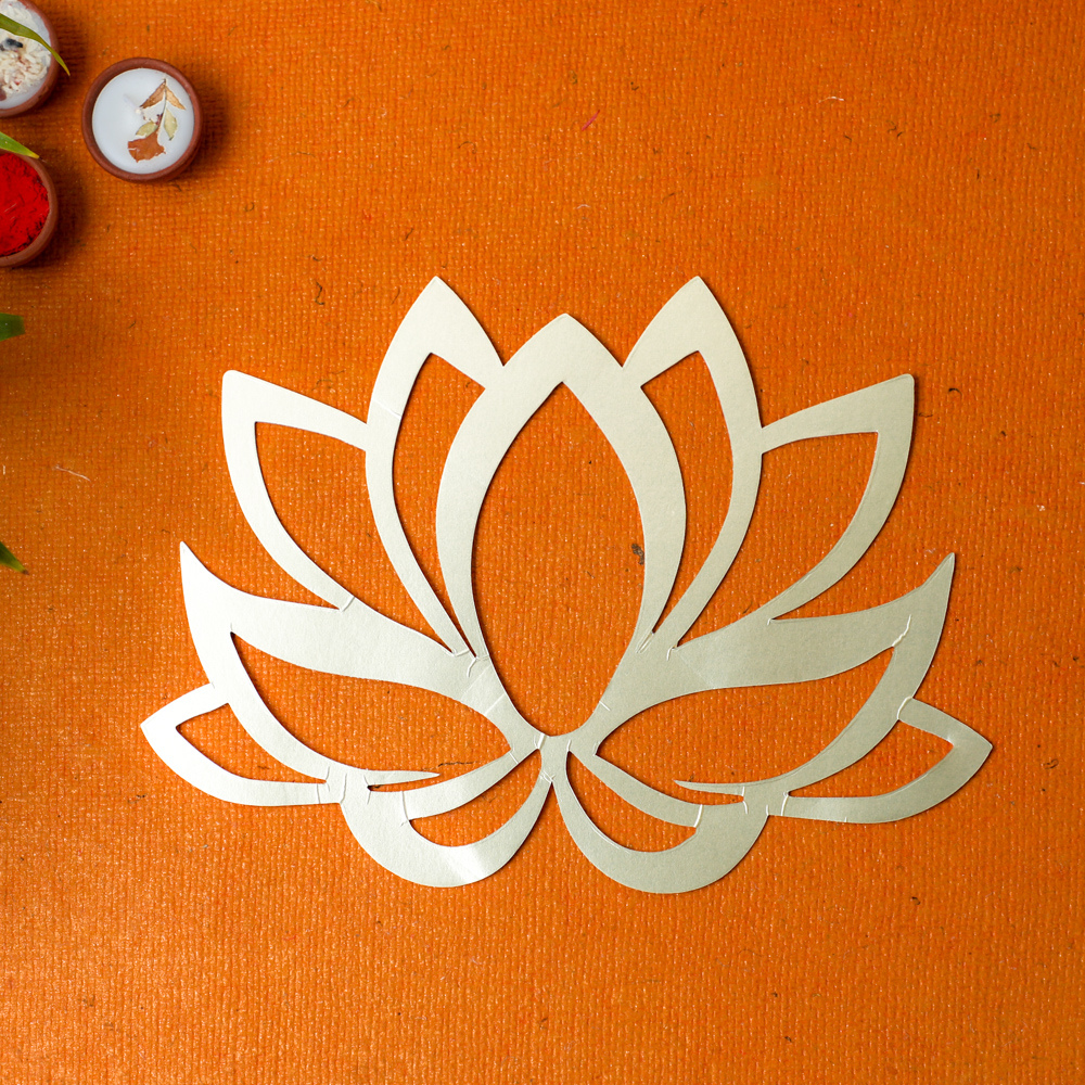 Lotus gold cutouts for pooja decora at home/office
