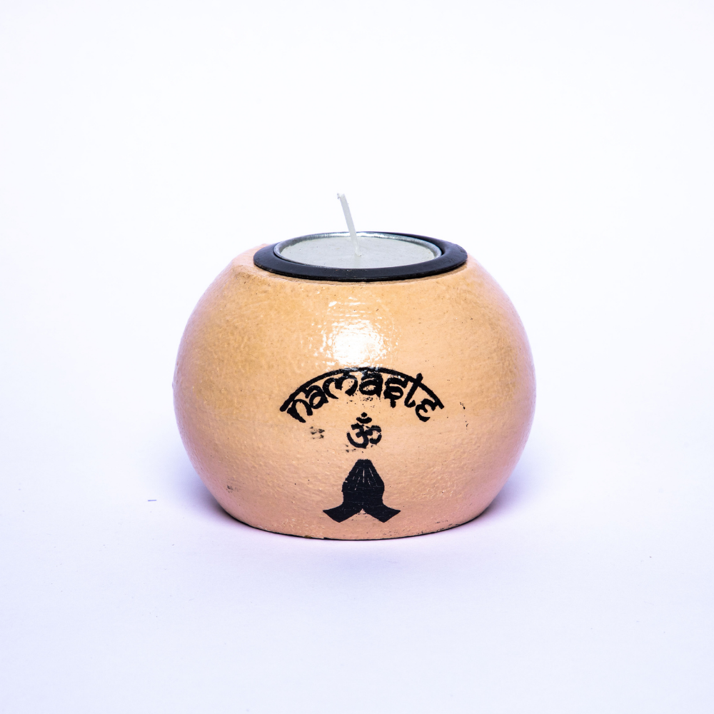 Namaste printed tealight holder for home and decor for entryway