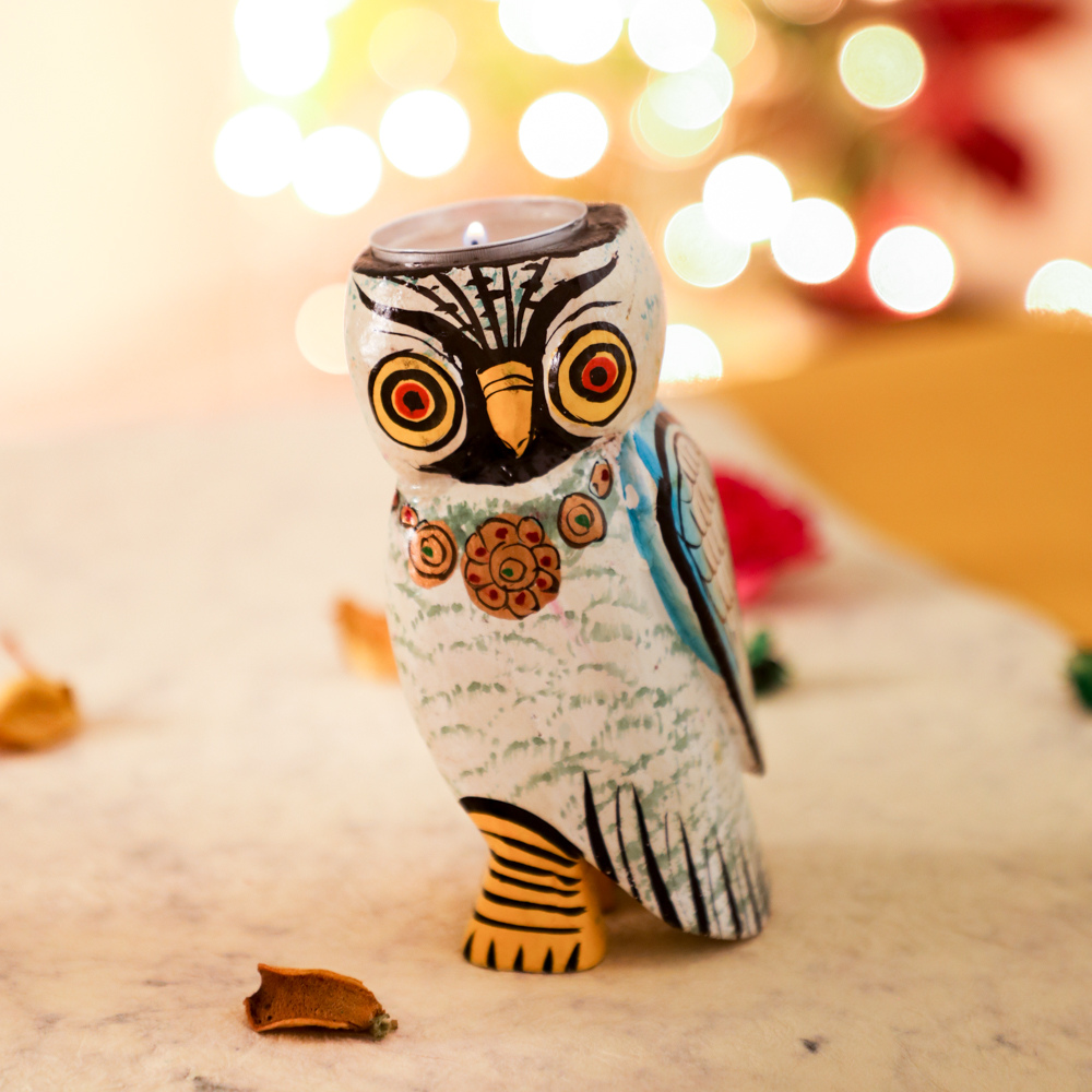Owl tealight holder for Diwali Decorations