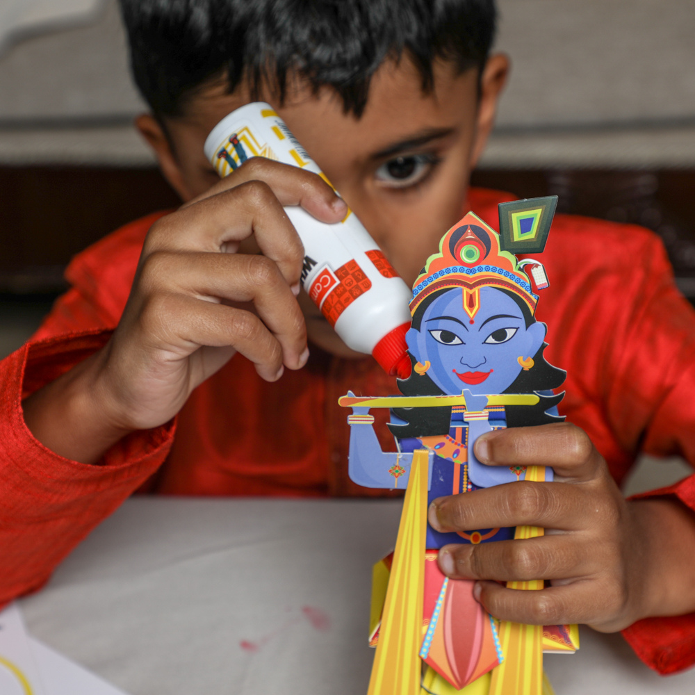 DIY Krishna Cutout Craft for Kids