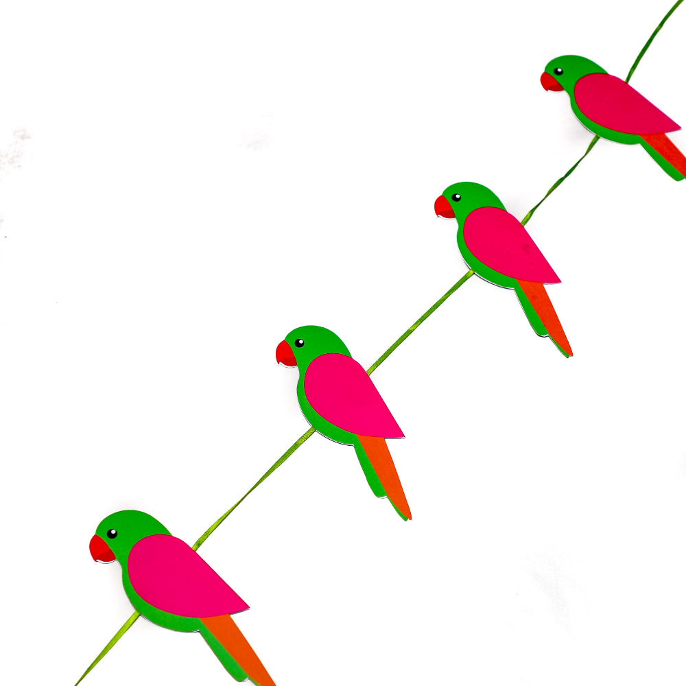 Colorful Parrot garlands for indoor and event decor