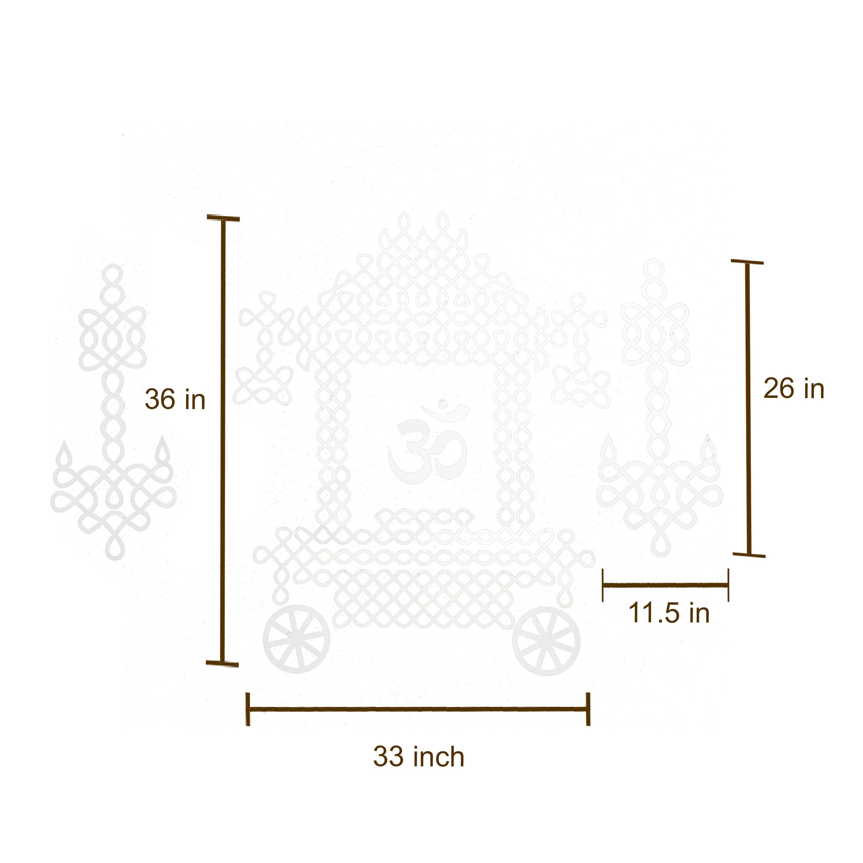 Indian Pooja decoration cutouts of Ratham Rangoli